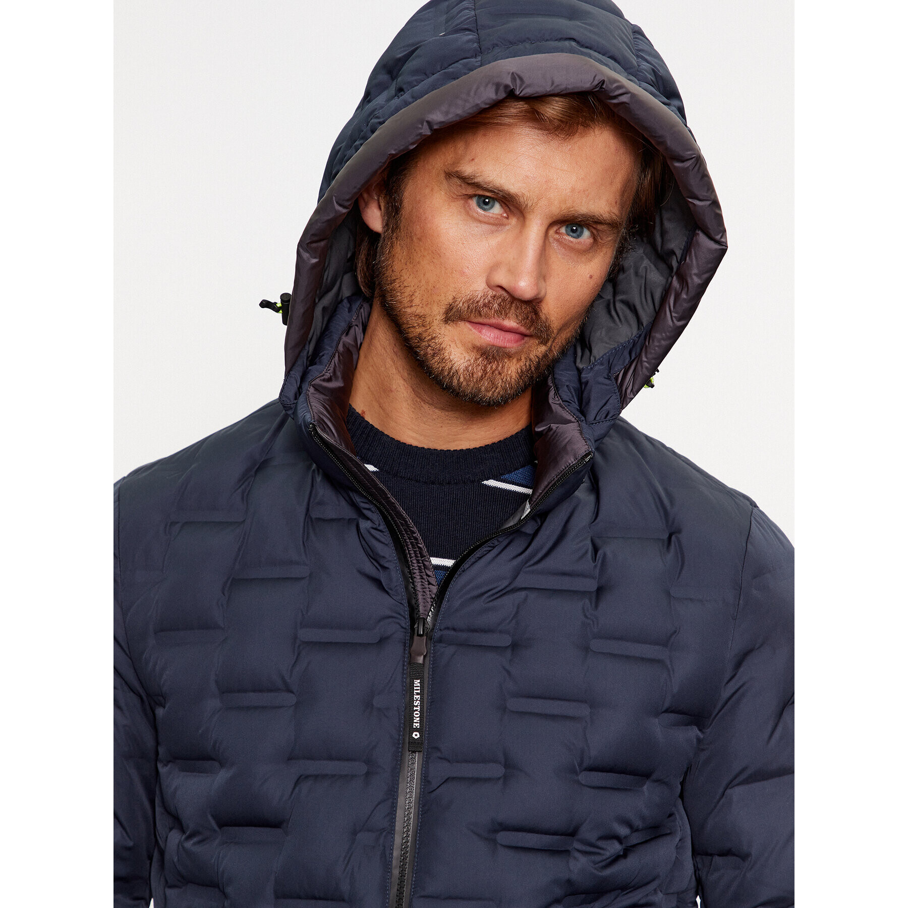 Milestone Пухено яке Bryden 330341 60390 Тъмносин Regular Fit - Pepit.bg