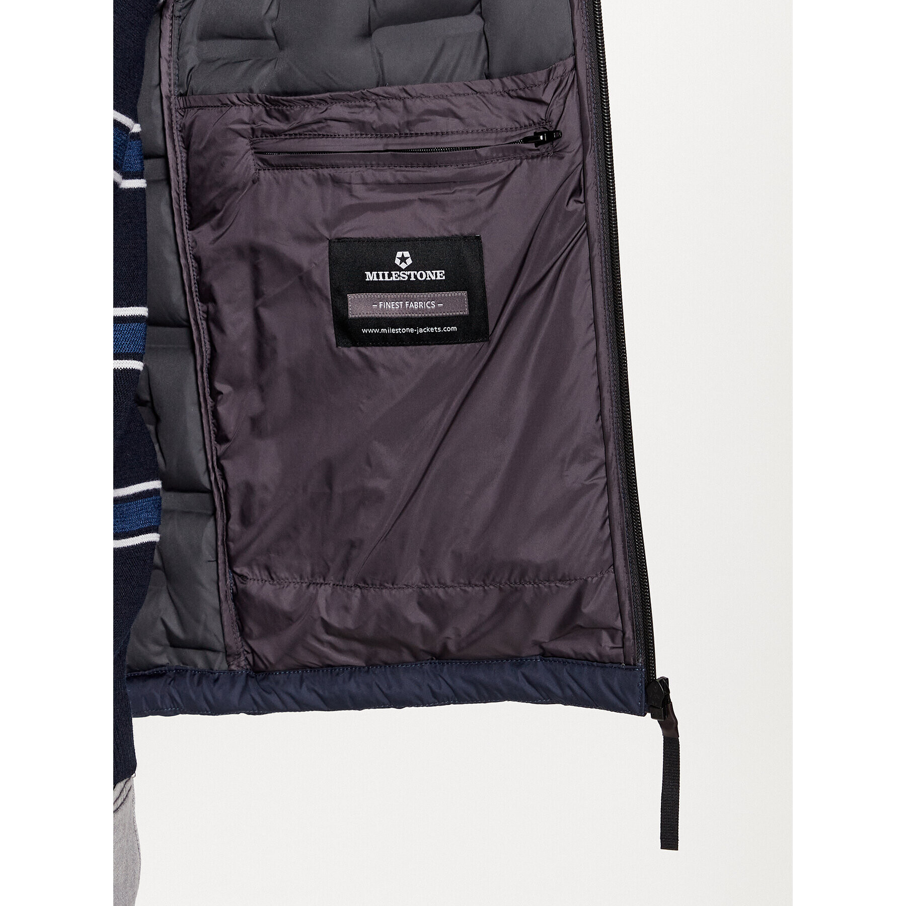 Milestone Пухено яке Bryden 330341 60390 Тъмносин Regular Fit - Pepit.bg