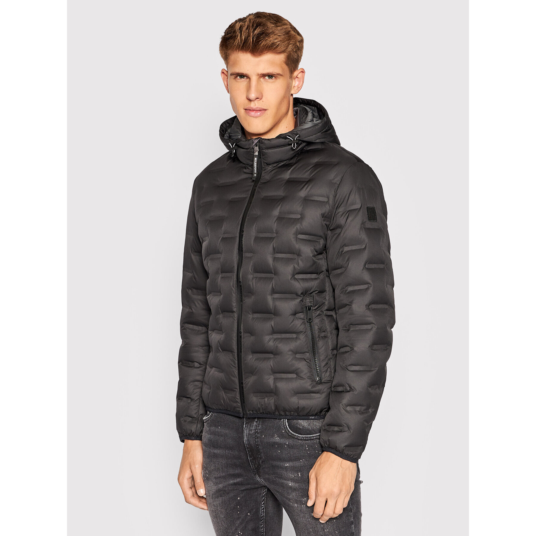 Milestone Пухено яке Omega 230341 60190 Черен Regular Fit - Pepit.bg