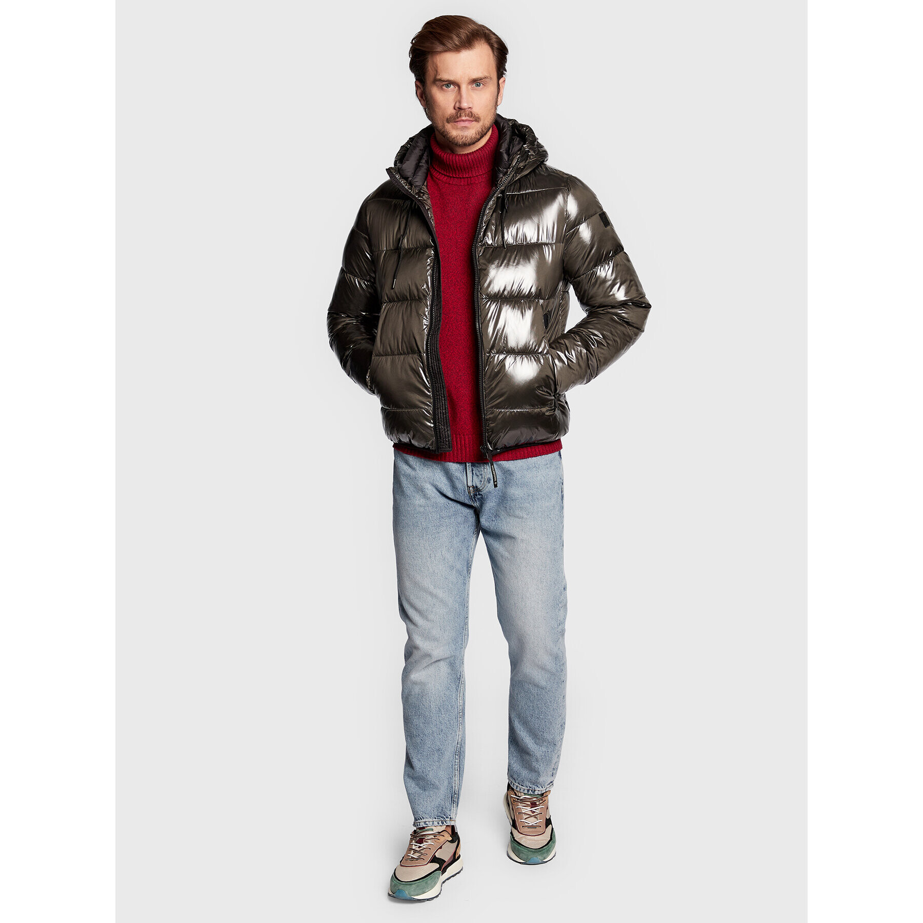 Milestone Пухено яке Sheen 230499 10500 Сив Regular Fit - Pepit.bg