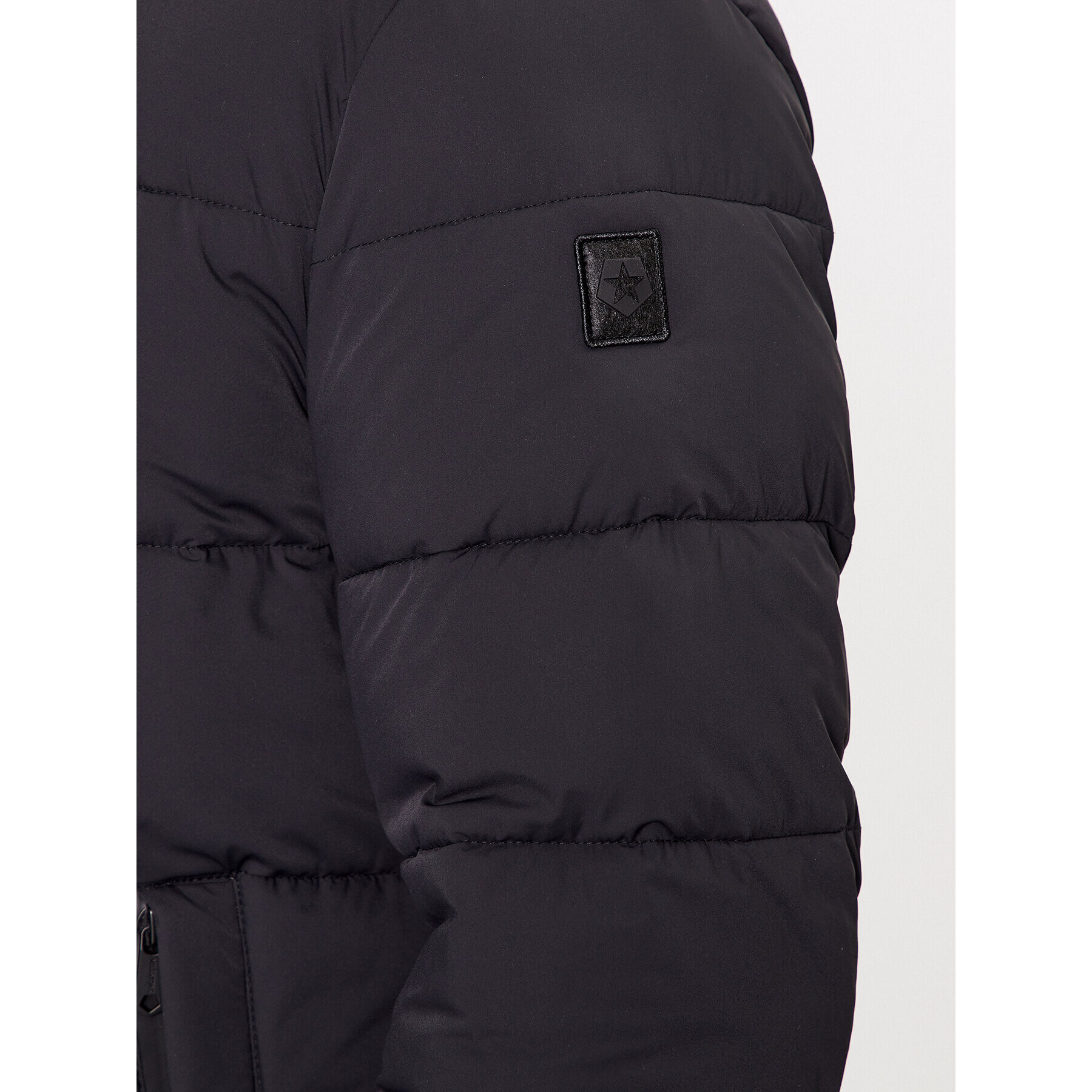 Milestone Пухено яке Tedros 330403 10735 Черен Regular Fit - Pepit.bg