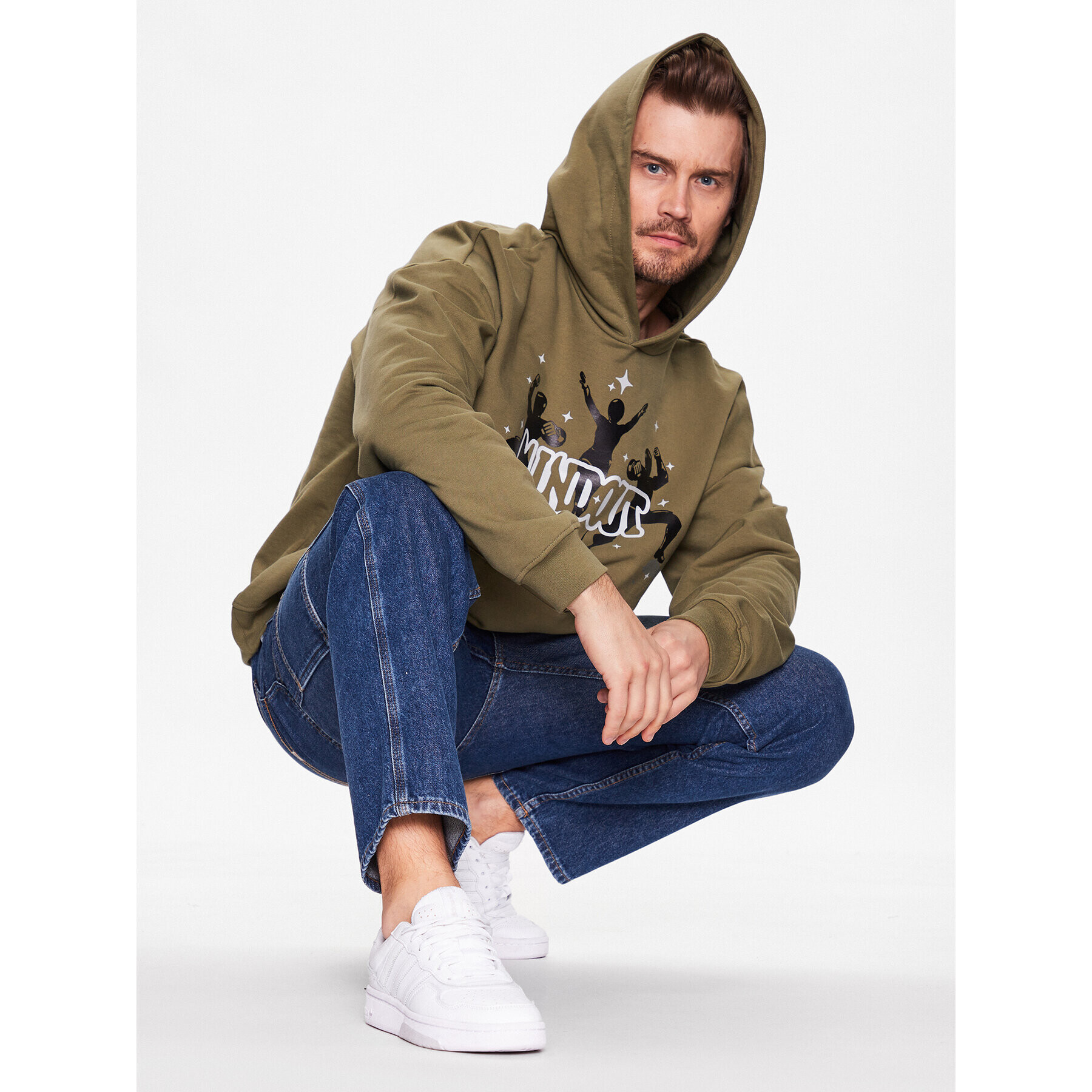 Mindout Суитшърт Trinary T2023-1 Зелен Regular Fit - Pepit.bg