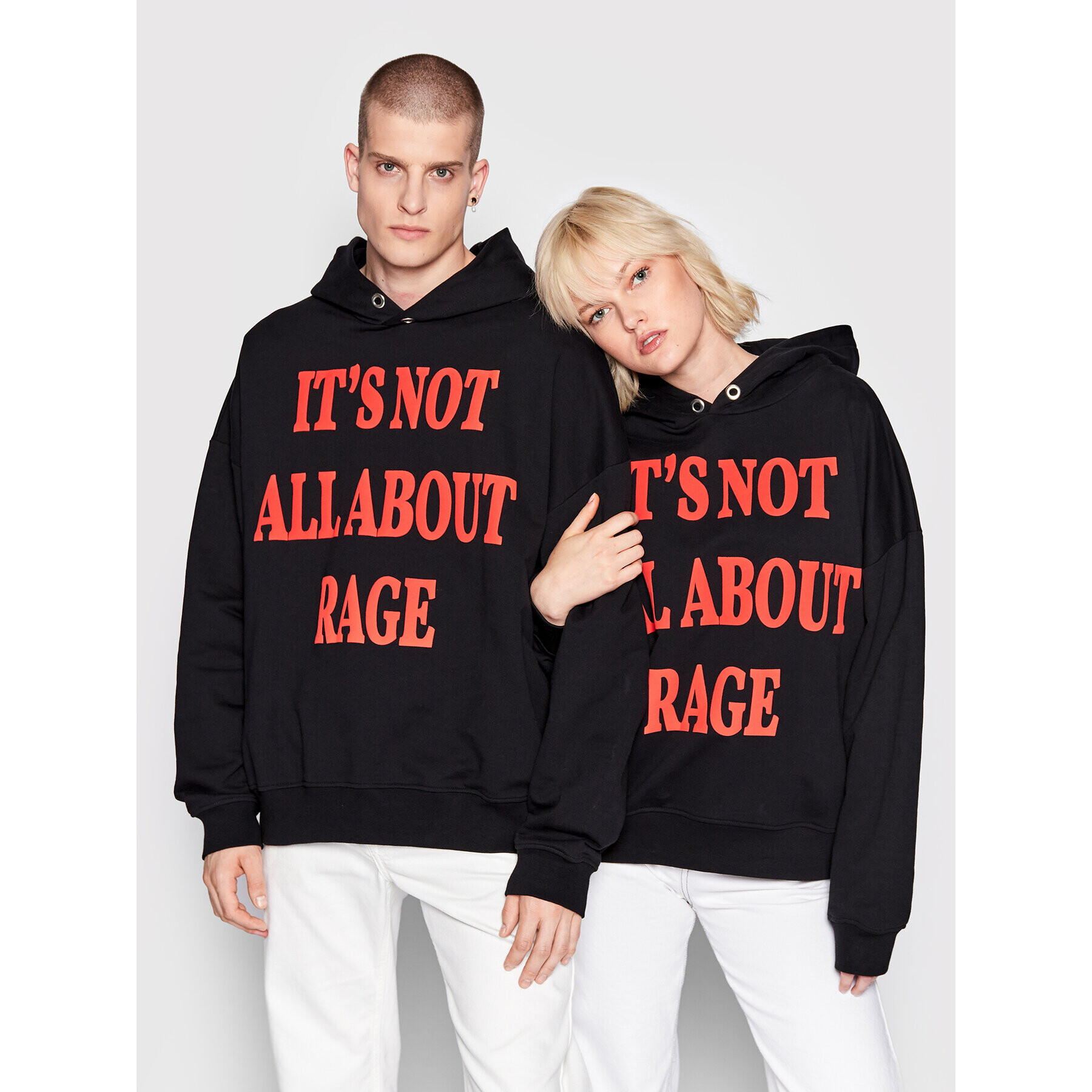 Mindout Суитшърт Unisex It's Not All About Rage Черен Oversize - Pepit.bg