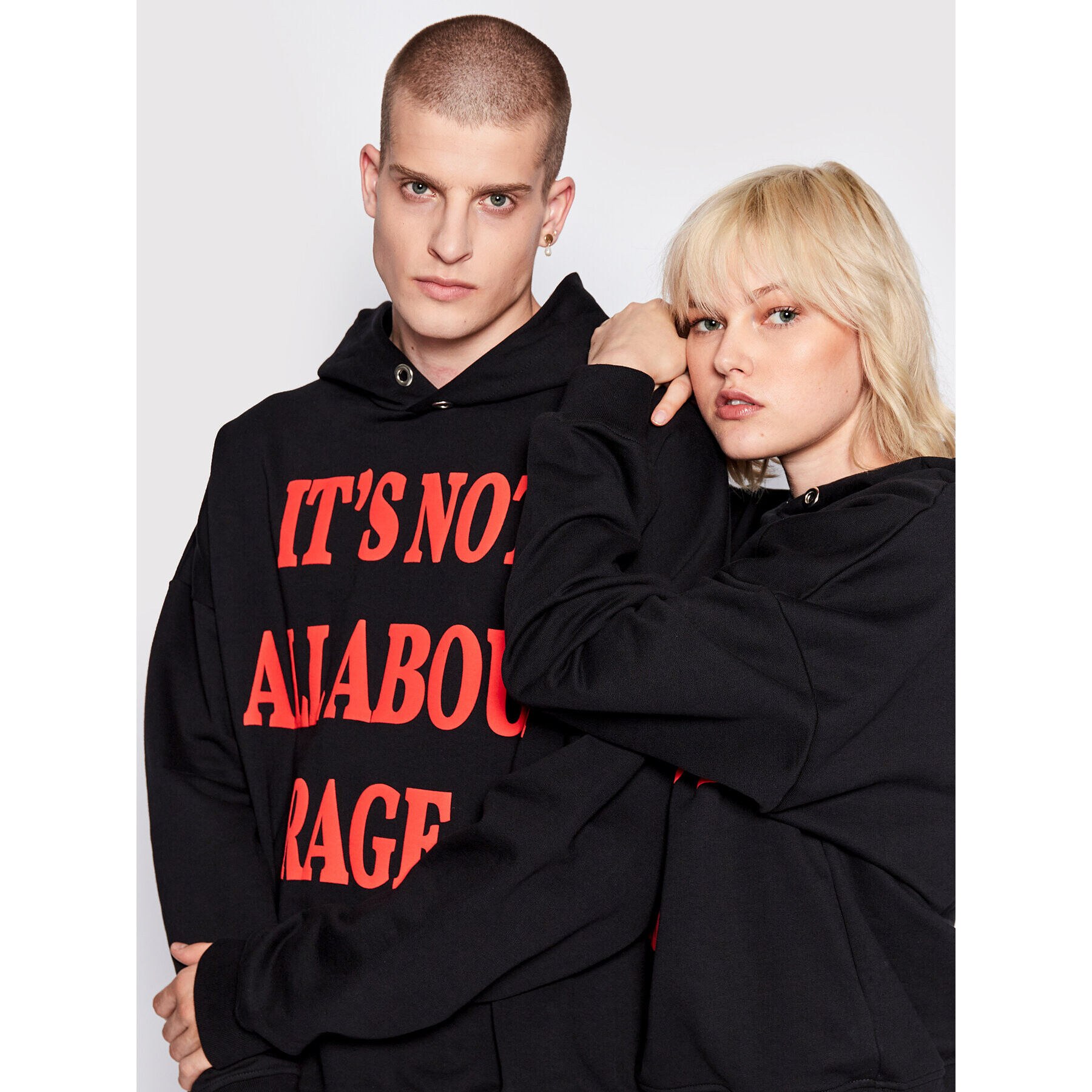Mindout Суитшърт Unisex It's Not All About Rage Черен Oversize - Pepit.bg