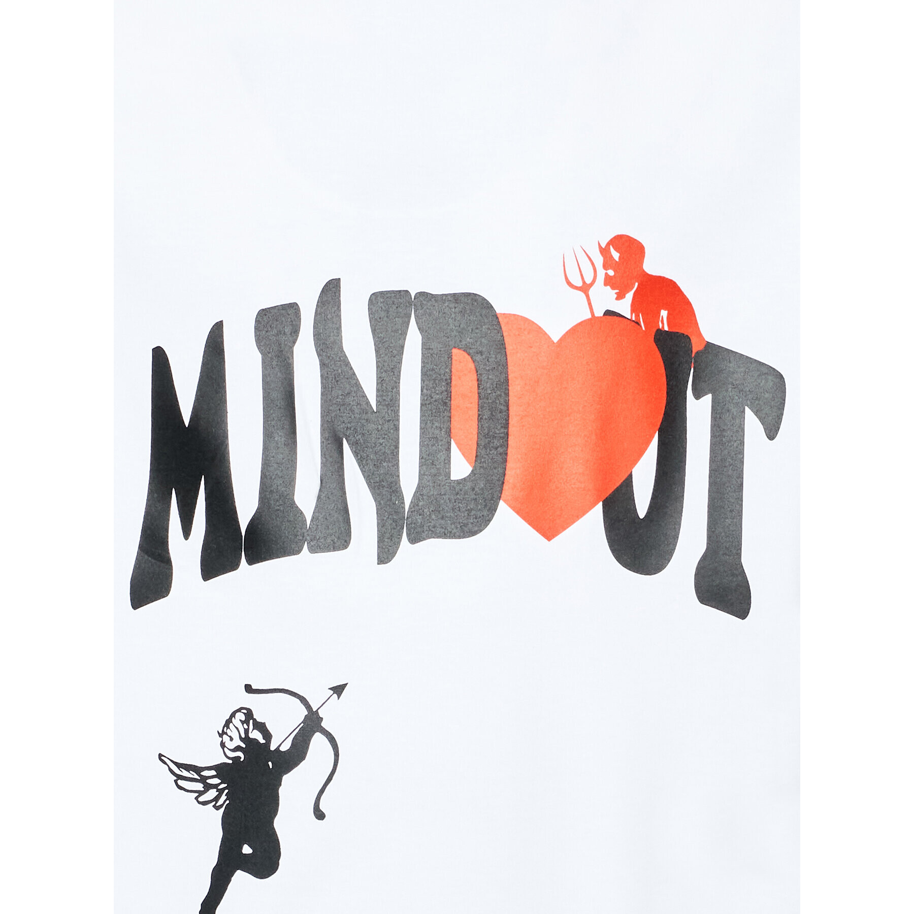 Mindout Тишърт Unisex Heart Бял Oversize - Pepit.bg