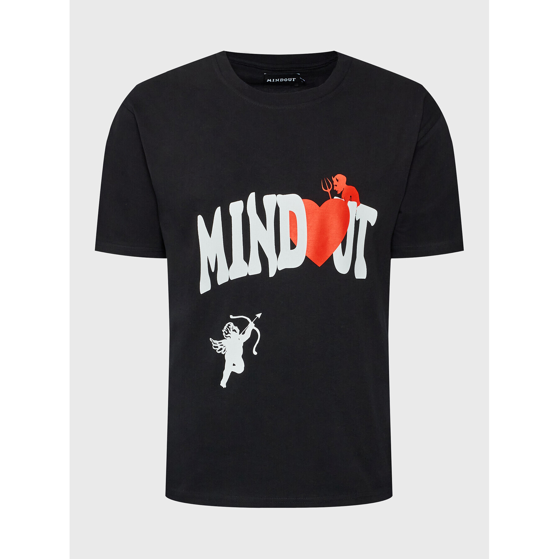 Mindout Тишърт Unisex Heart Черен Oversize - Pepit.bg