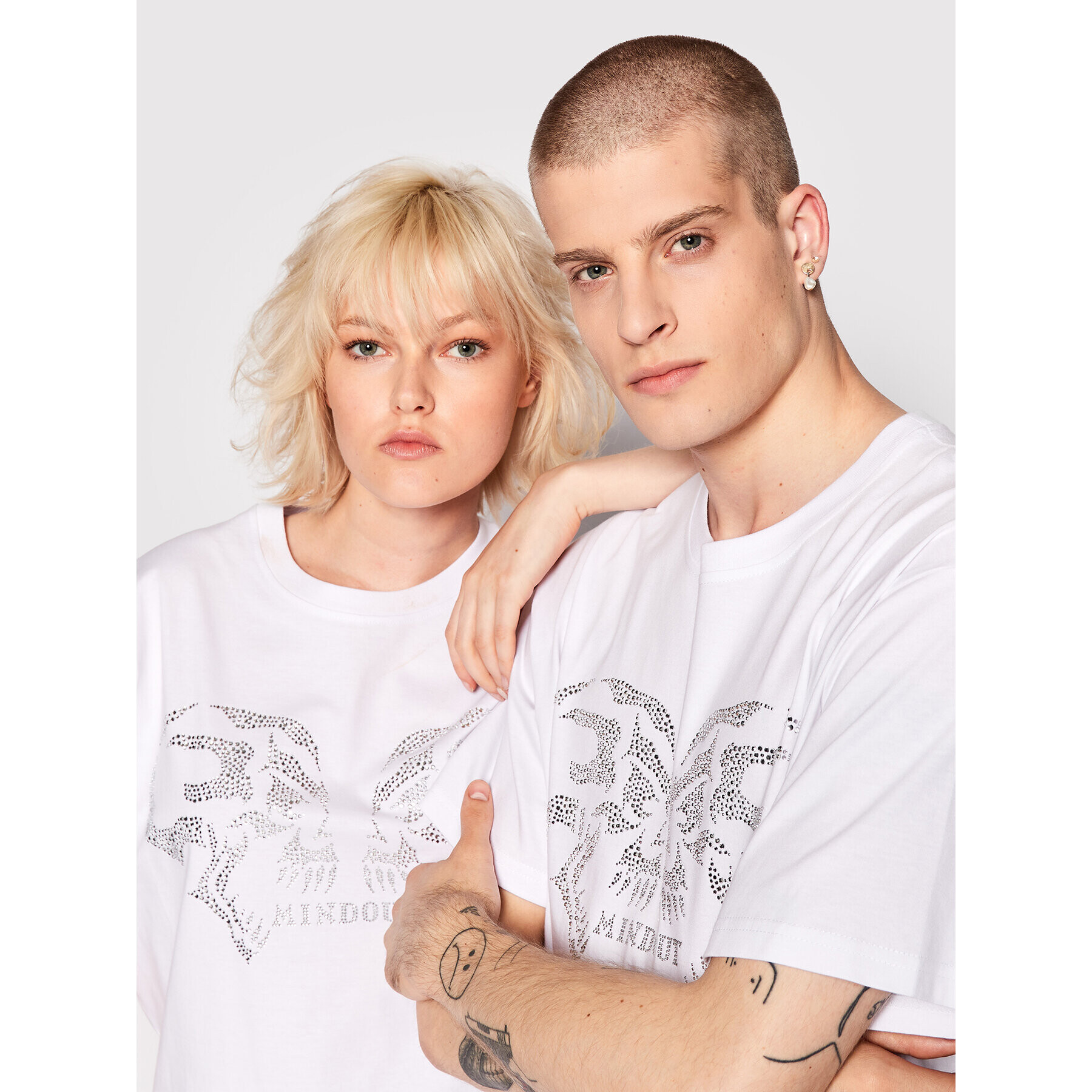 Mindout Тишърт Unisex Rage Бял Oversize - Pepit.bg