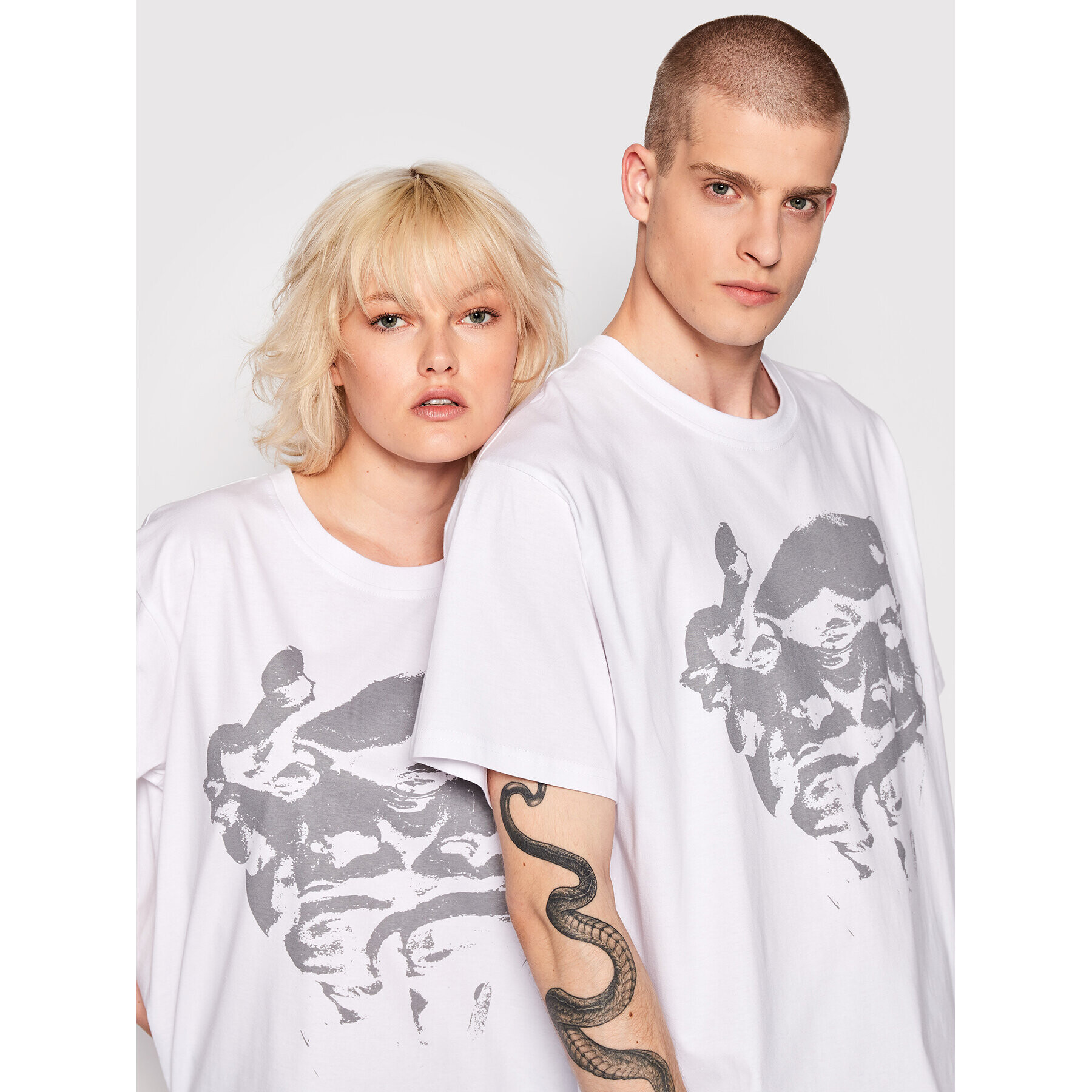 Mindout Тишърт Unisex Rebuild No.3 Бял Oversize - Pepit.bg