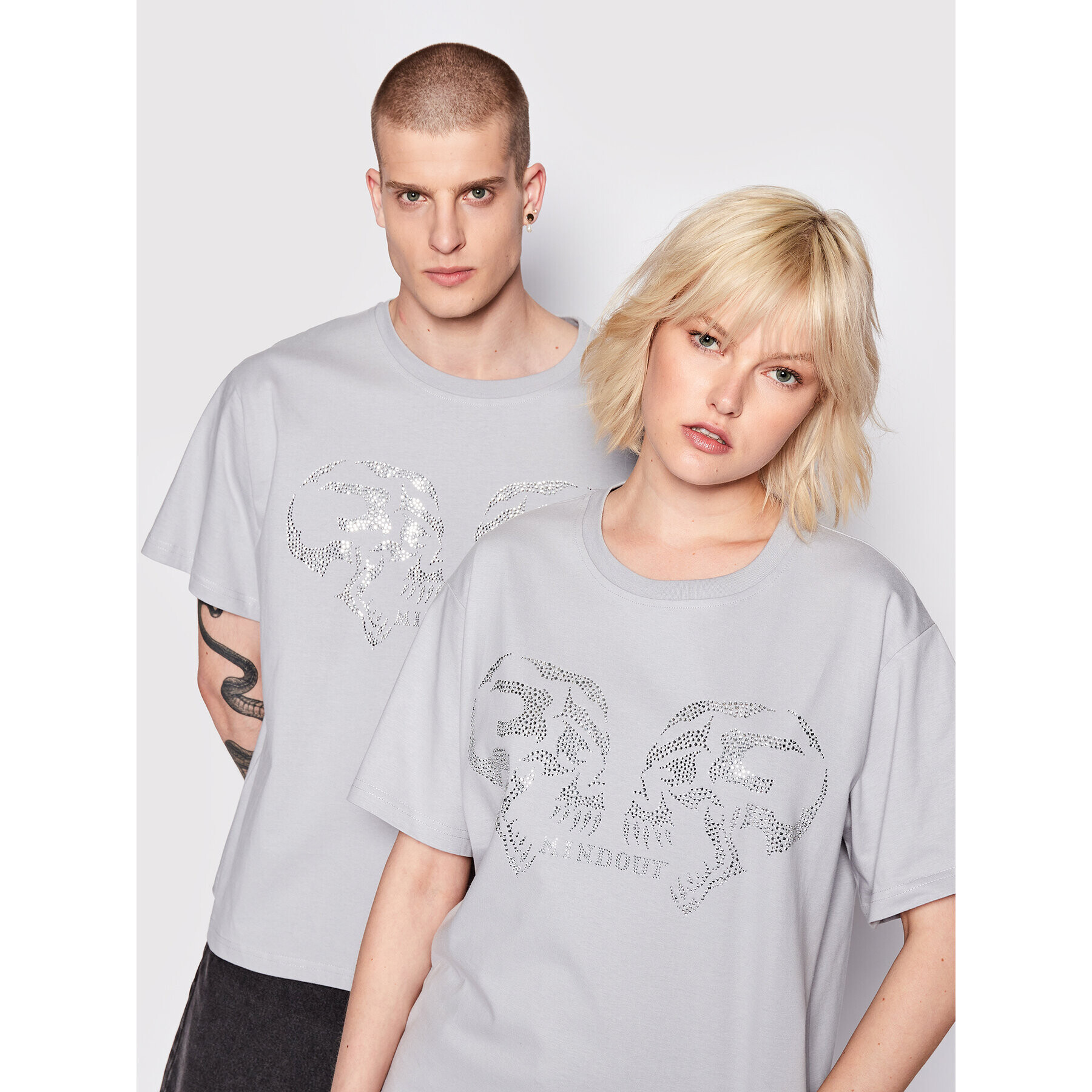 Mindout Тишърт Unisex Сив Oversize - Pepit.bg