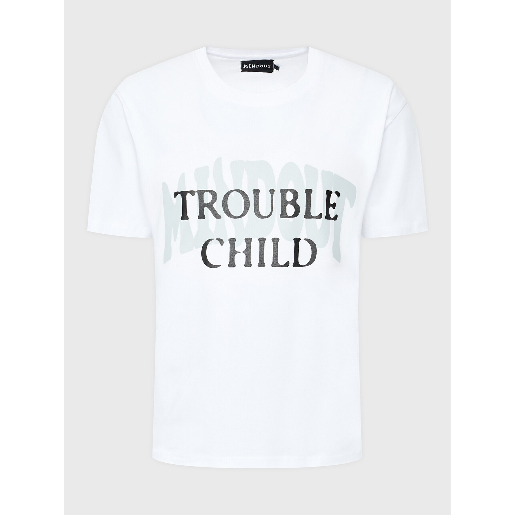 Mindout Тишърт Unisex Trouble Child Бял Oversize - Pepit.bg