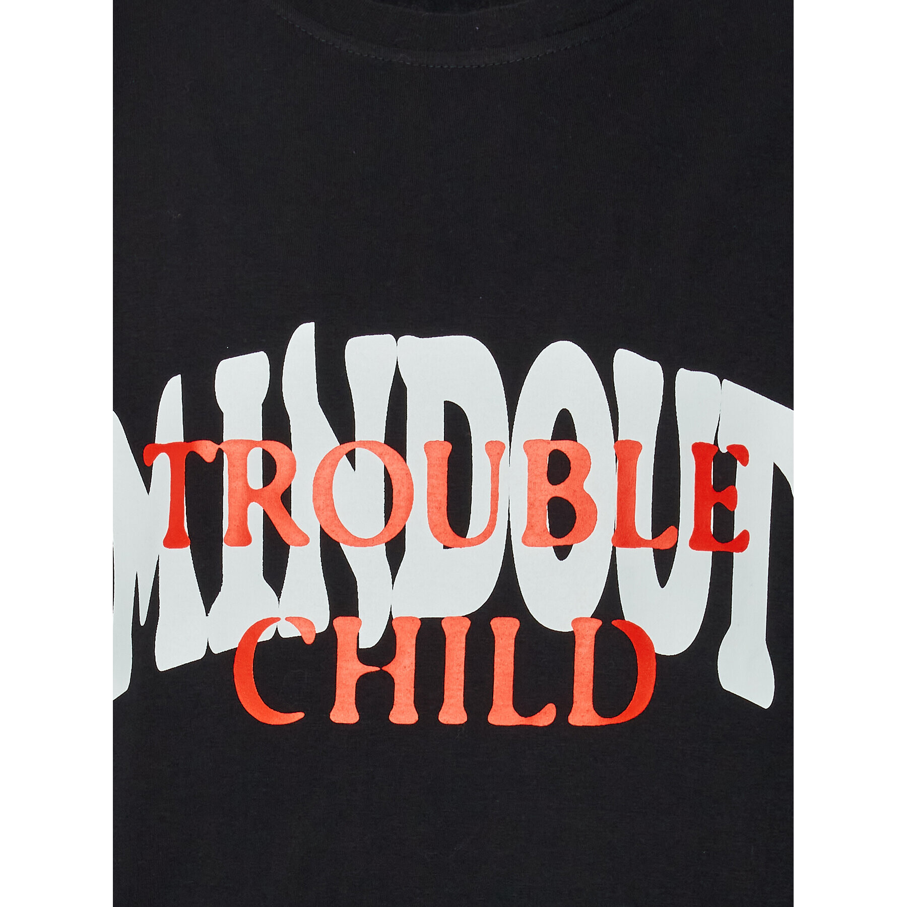 Mindout Тишърт Unisex Trouble Child Черен Oversize - Pepit.bg