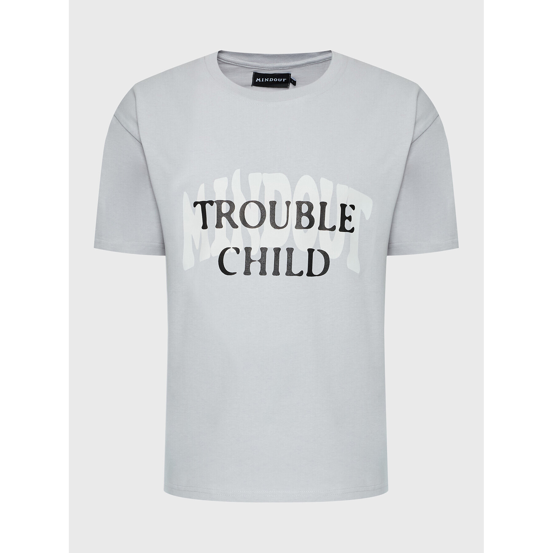 Mindout Тишърт Unisex Trouble Child Сив Oversize - Pepit.bg