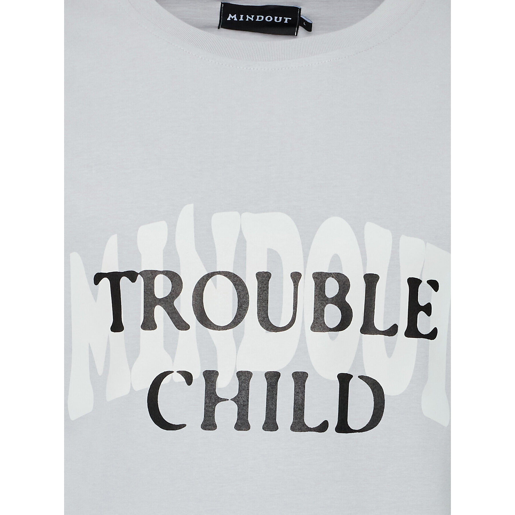 Mindout Тишърт Unisex Trouble Child Сив Oversize - Pepit.bg