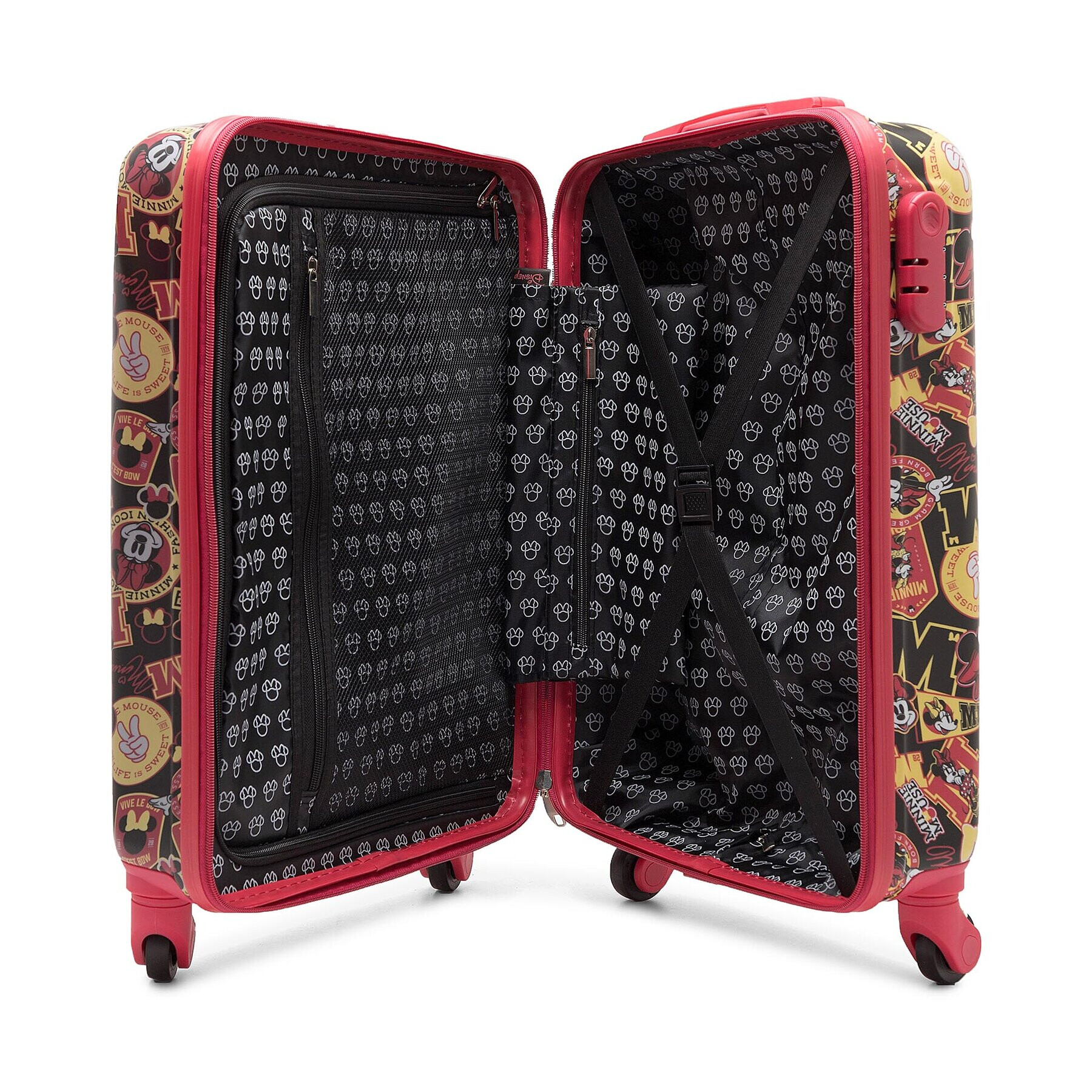 Minnie Mouse Малък твърд куфар ACCCS-AW23-128DSTC-S Червен - Pepit.bg