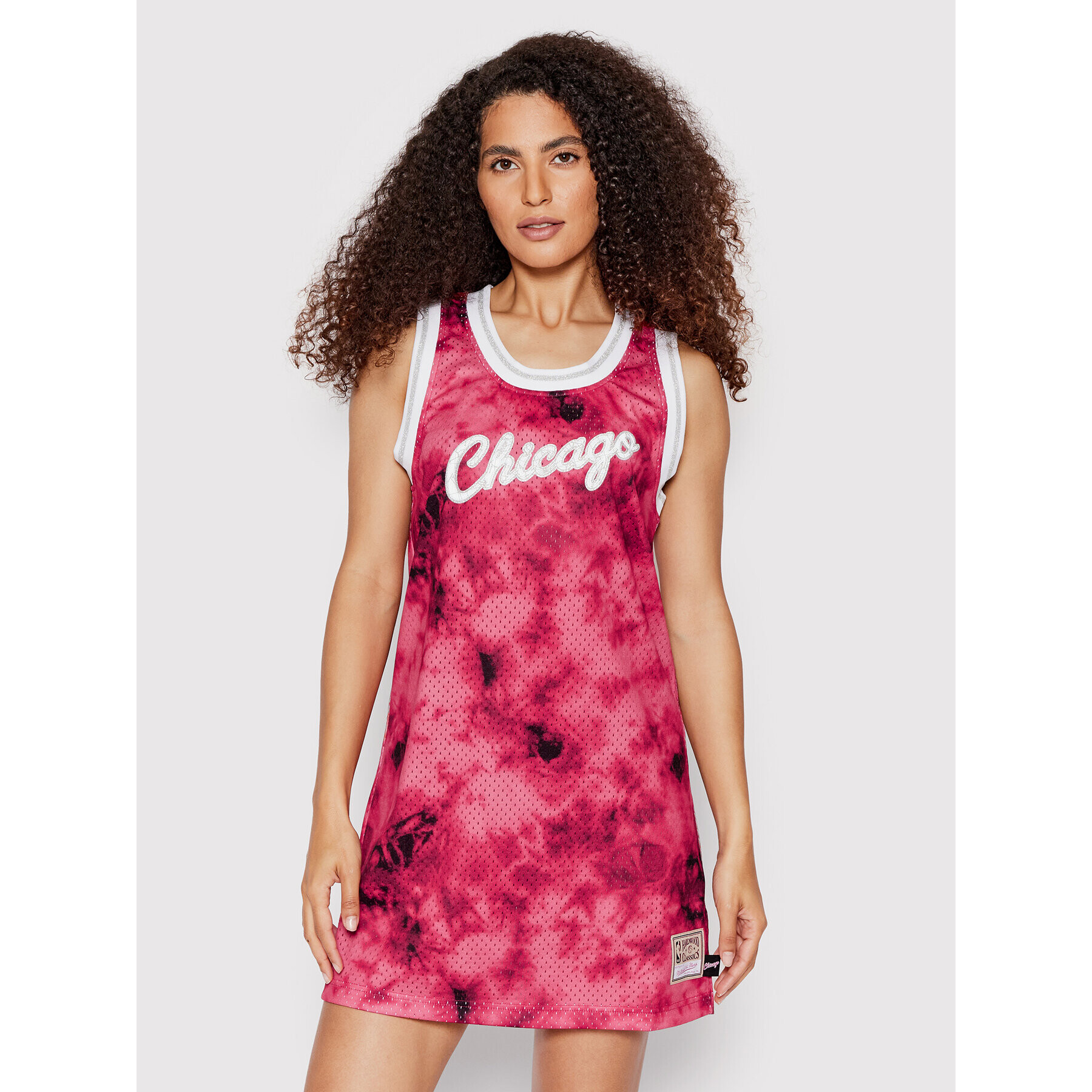 Mitchell & Ness Ежедневна рокля TDRSLF19018 Червен Regular Fit - Pepit.bg