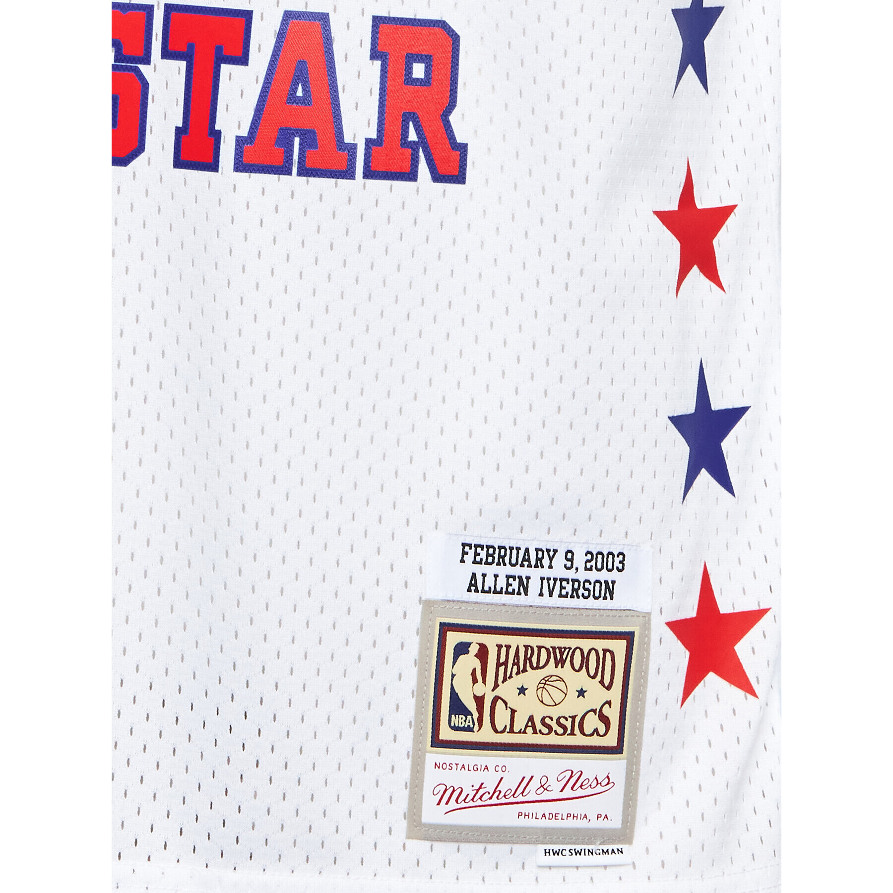 Mitchell & Ness Мъжки топ SMJY5292 Бял Regular Fit - Pepit.bg