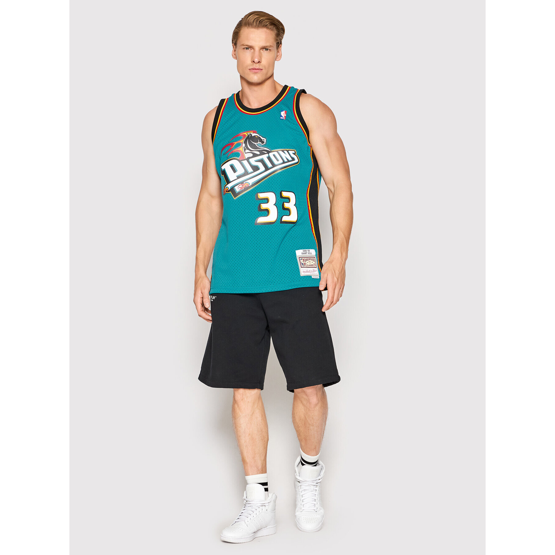 Mitchell & Ness Мъжки топ SMJYGS18164 Син Regular Fit - Pepit.bg