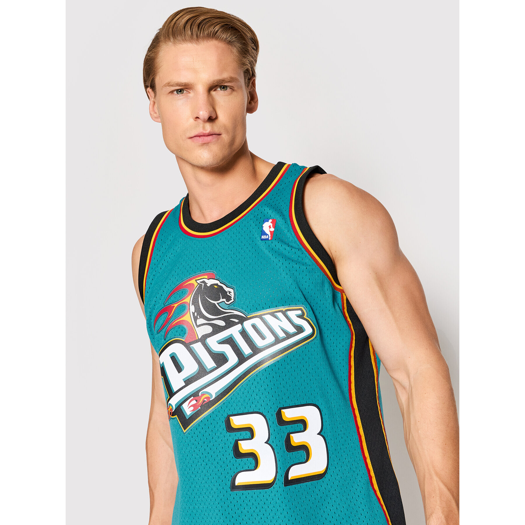 Mitchell & Ness Мъжки топ SMJYGS18164 Син Regular Fit - Pepit.bg