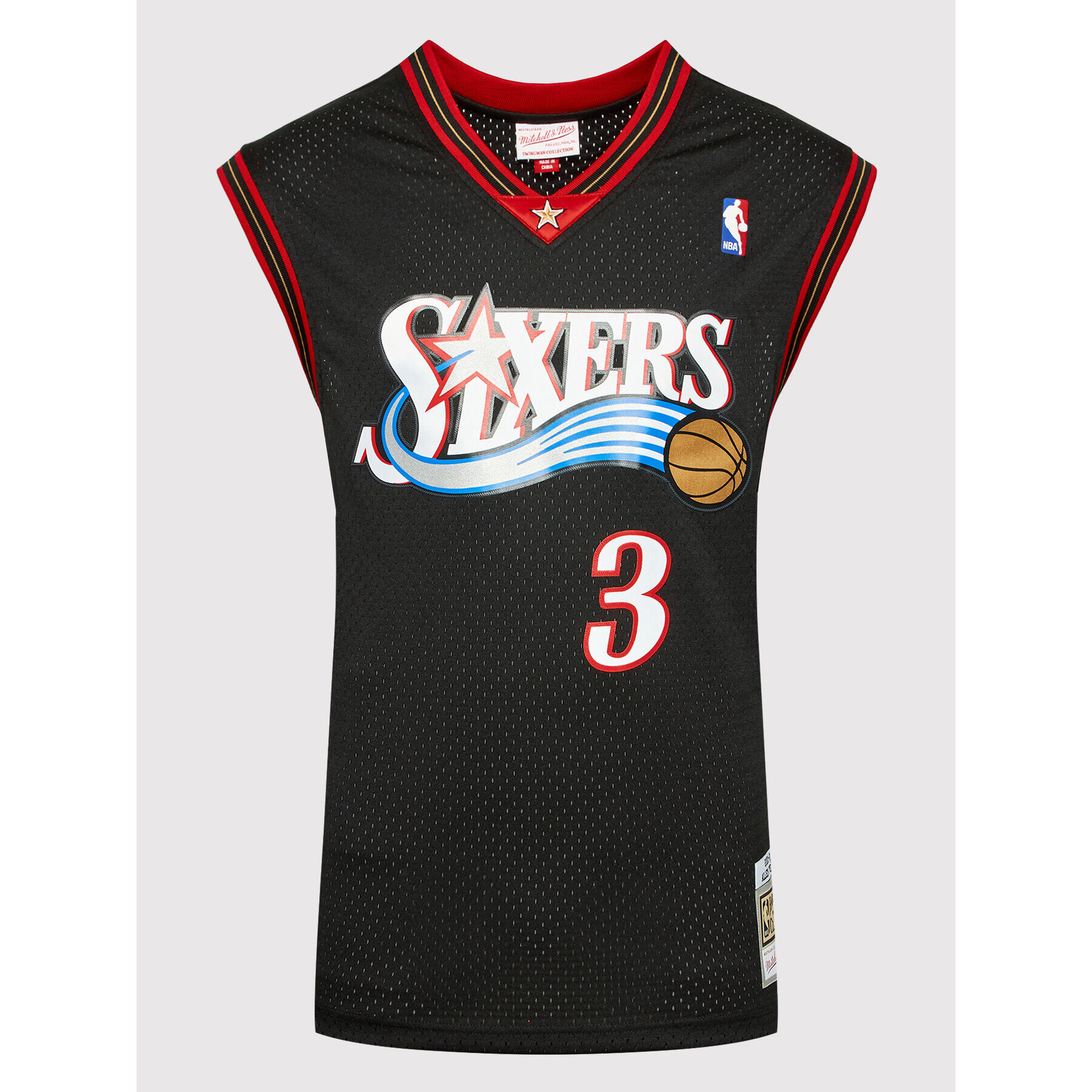 Mitchell & Ness Мъжки топ SMJYGS18201 Черен Regular Fit - Pepit.bg