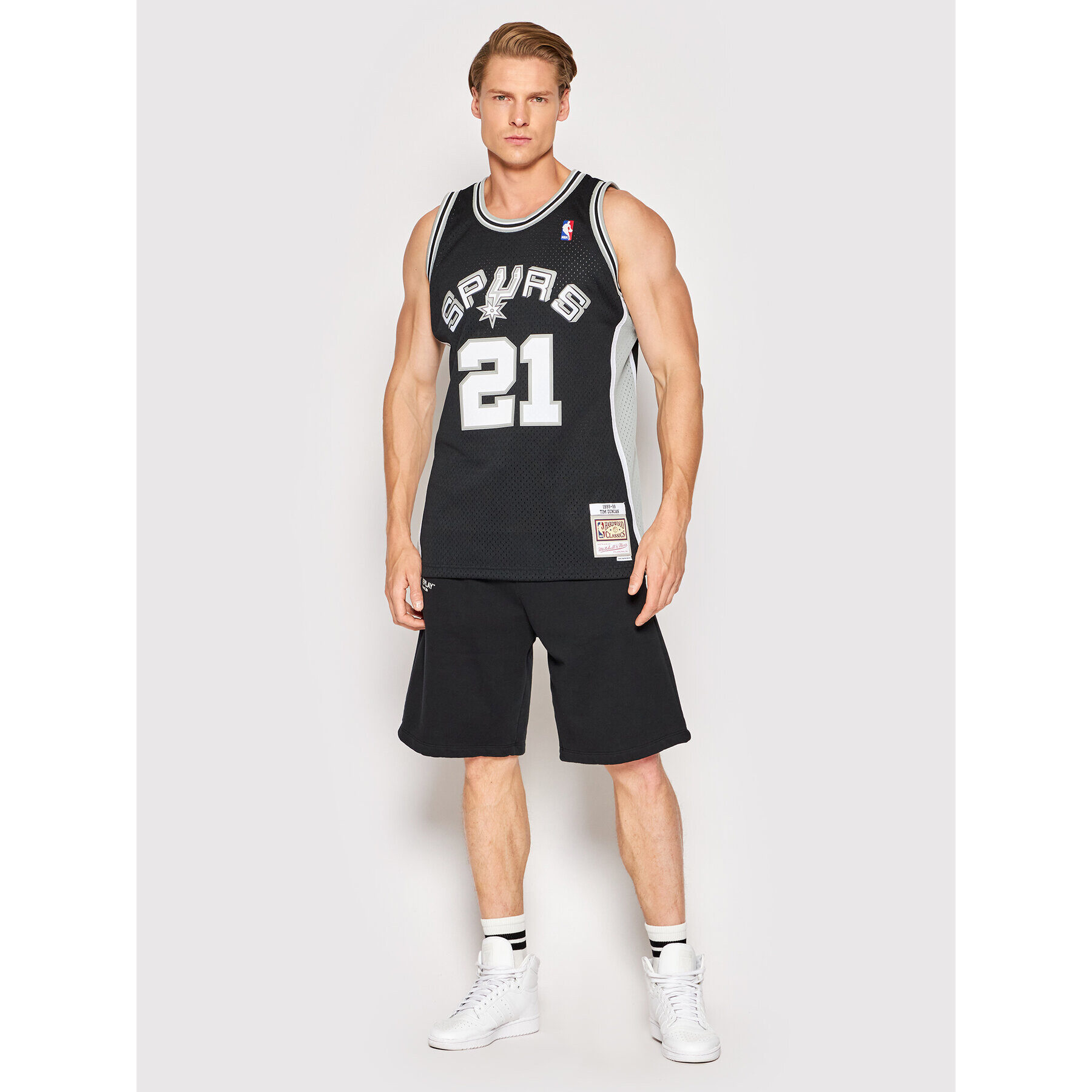 Mitchell & Ness Мъжки топ SMJYGS18208 Черен Regular Fit - Pepit.bg