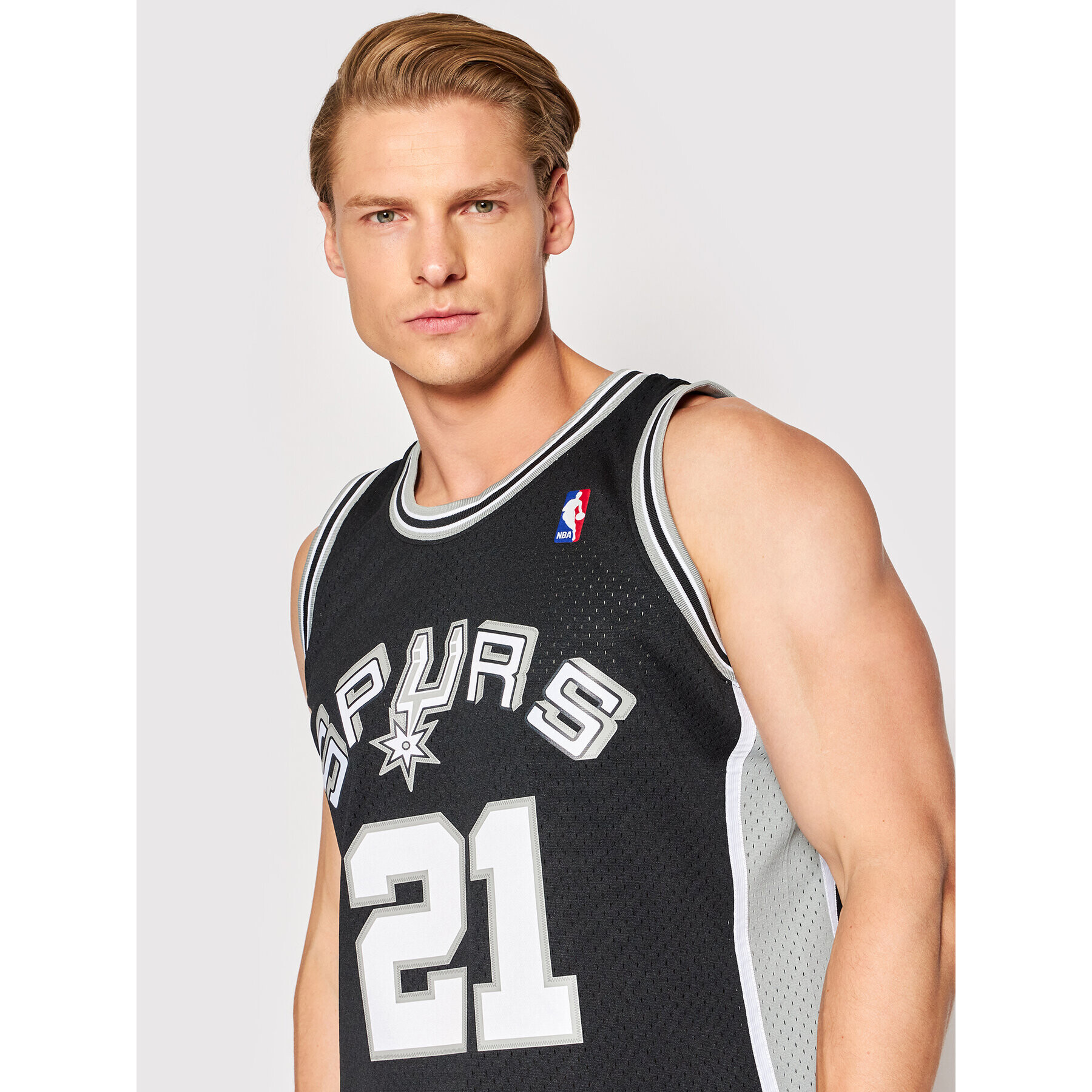 Mitchell & Ness Мъжки топ SMJYGS18208 Черен Regular Fit - Pepit.bg