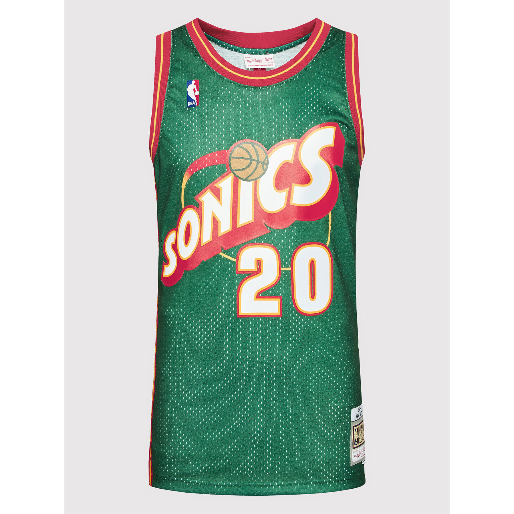 Mitchell & Ness Мъжки топ SMJYGS18210 Зелен Regular Fit - Pepit.bg