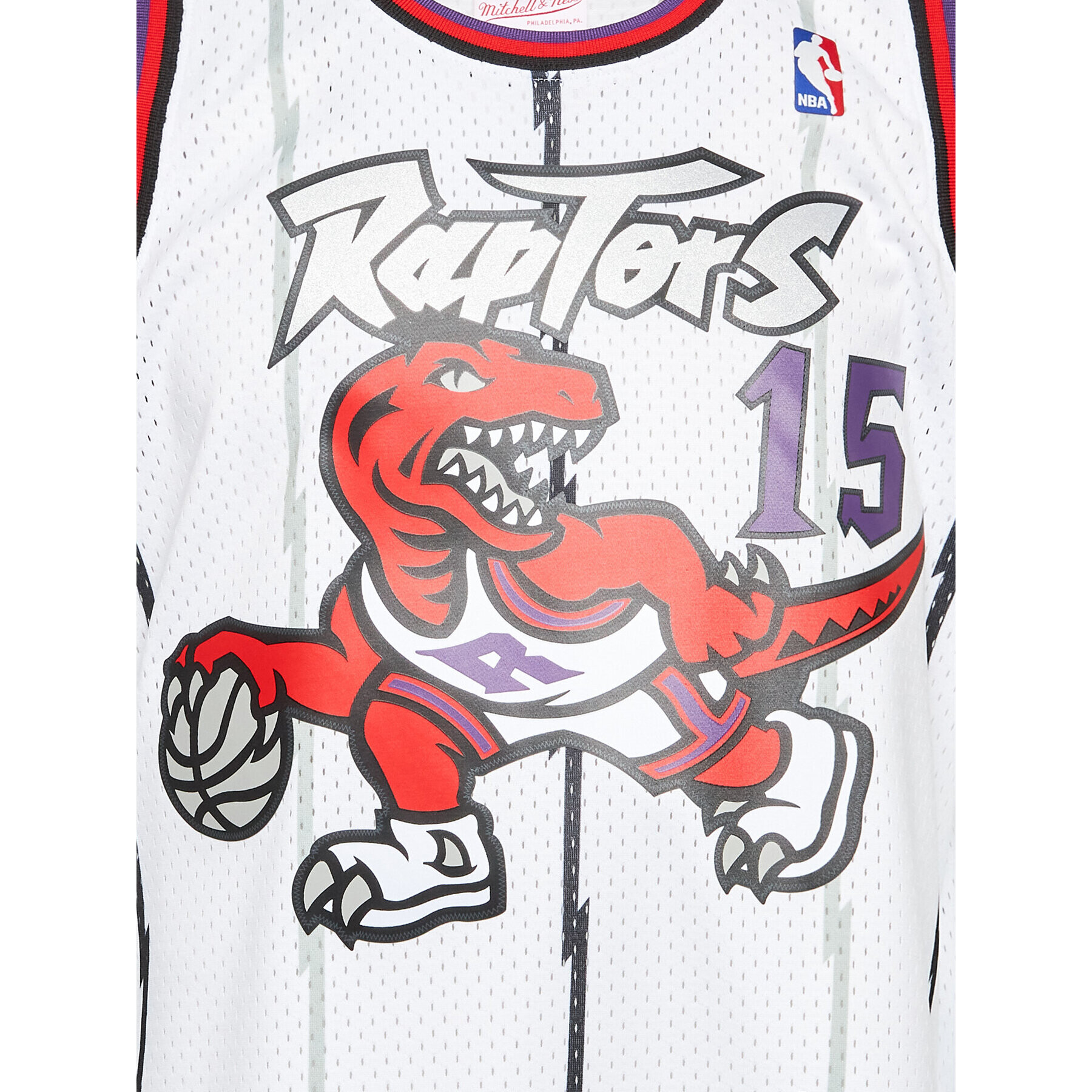 Mitchell & Ness Мъжки топ SMJYGS18213 Бял Regular Fit - Pepit.bg