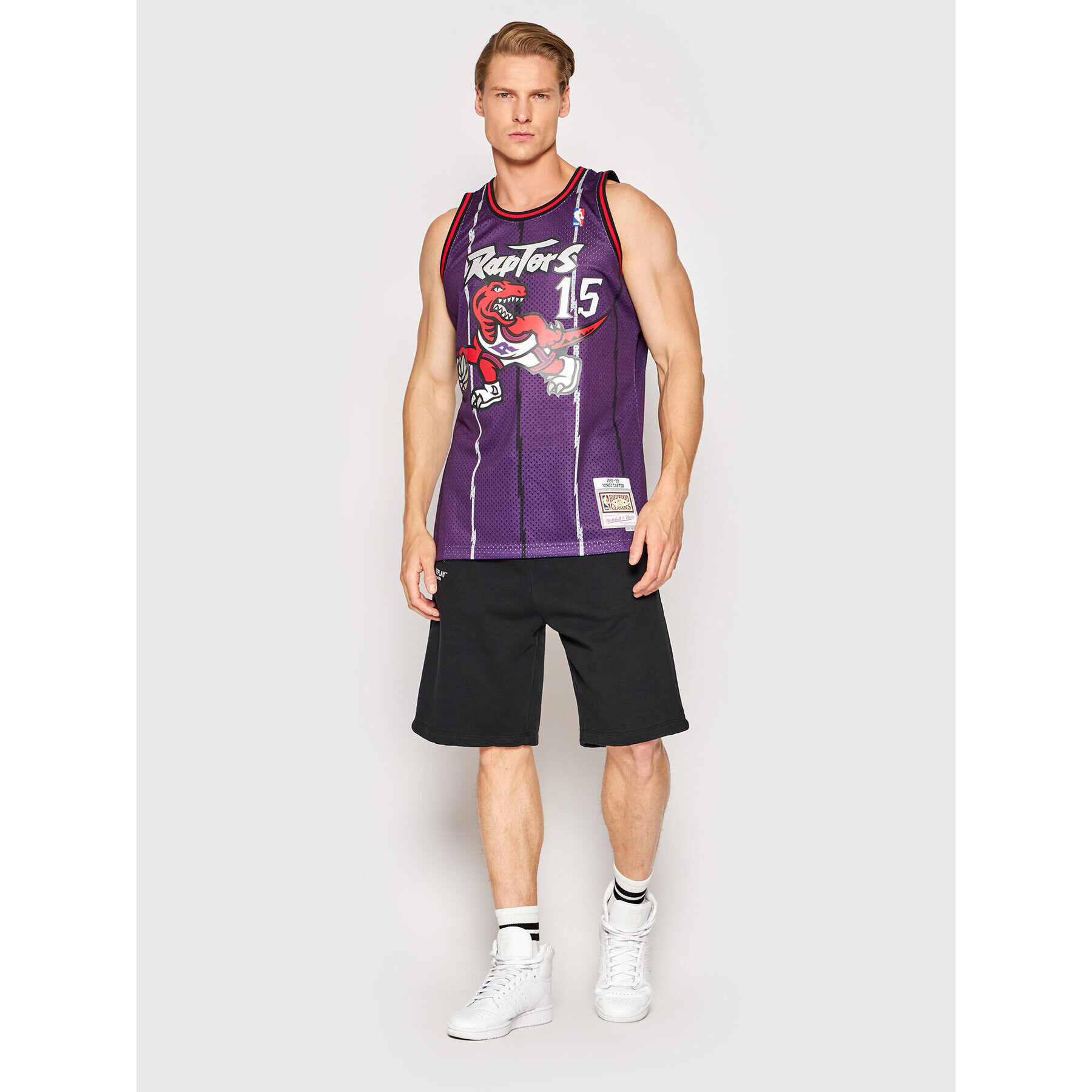 Mitchell & Ness Мъжки топ SMJYGS18214 Виолетов Regular Fit - Pepit.bg