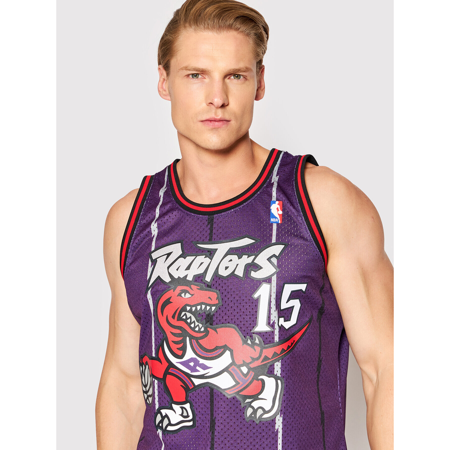 Mitchell & Ness Мъжки топ SMJYGS18214 Виолетов Regular Fit - Pepit.bg