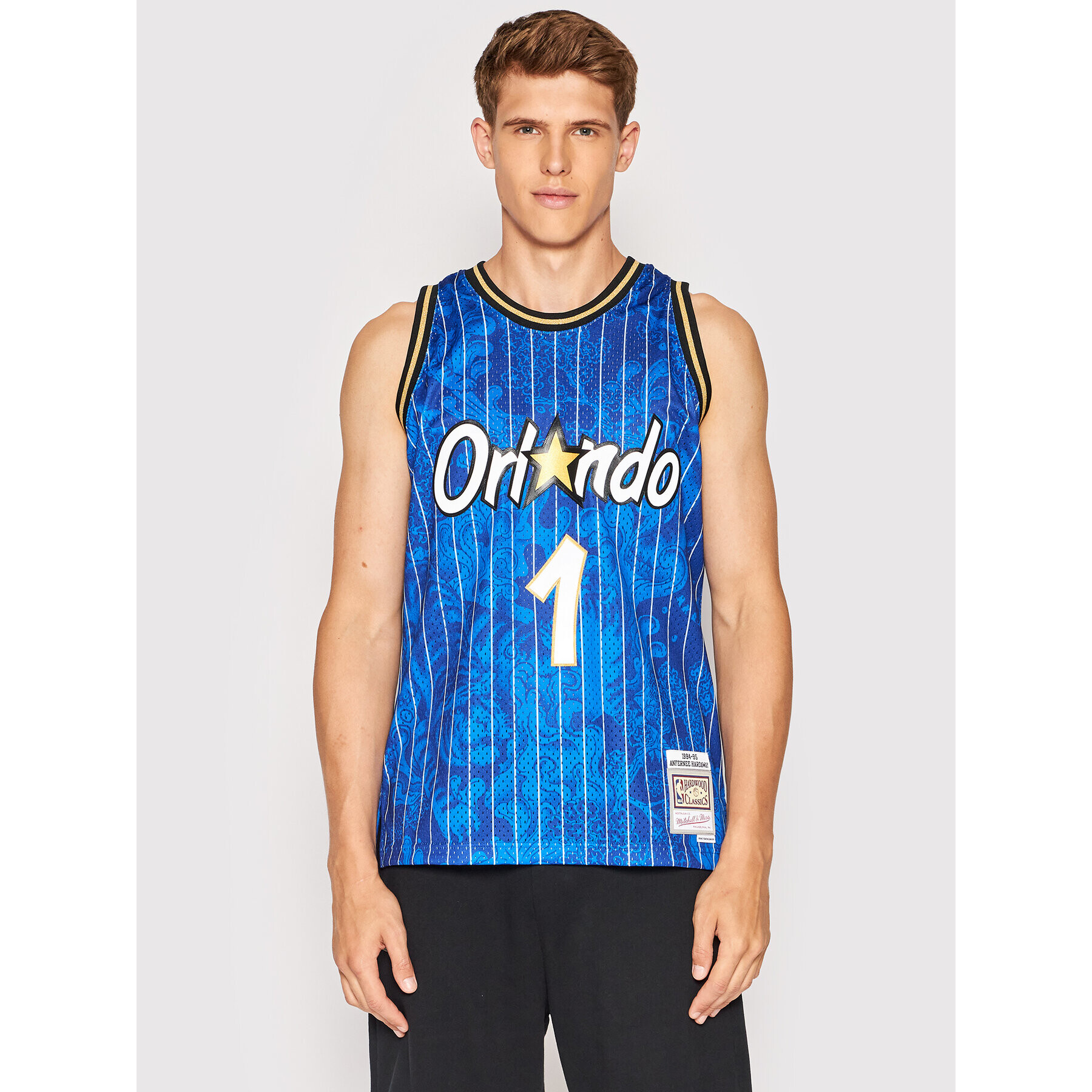 Mitchell & Ness Мъжки топ TFSM1248 Син Regular Fit - Pepit.bg