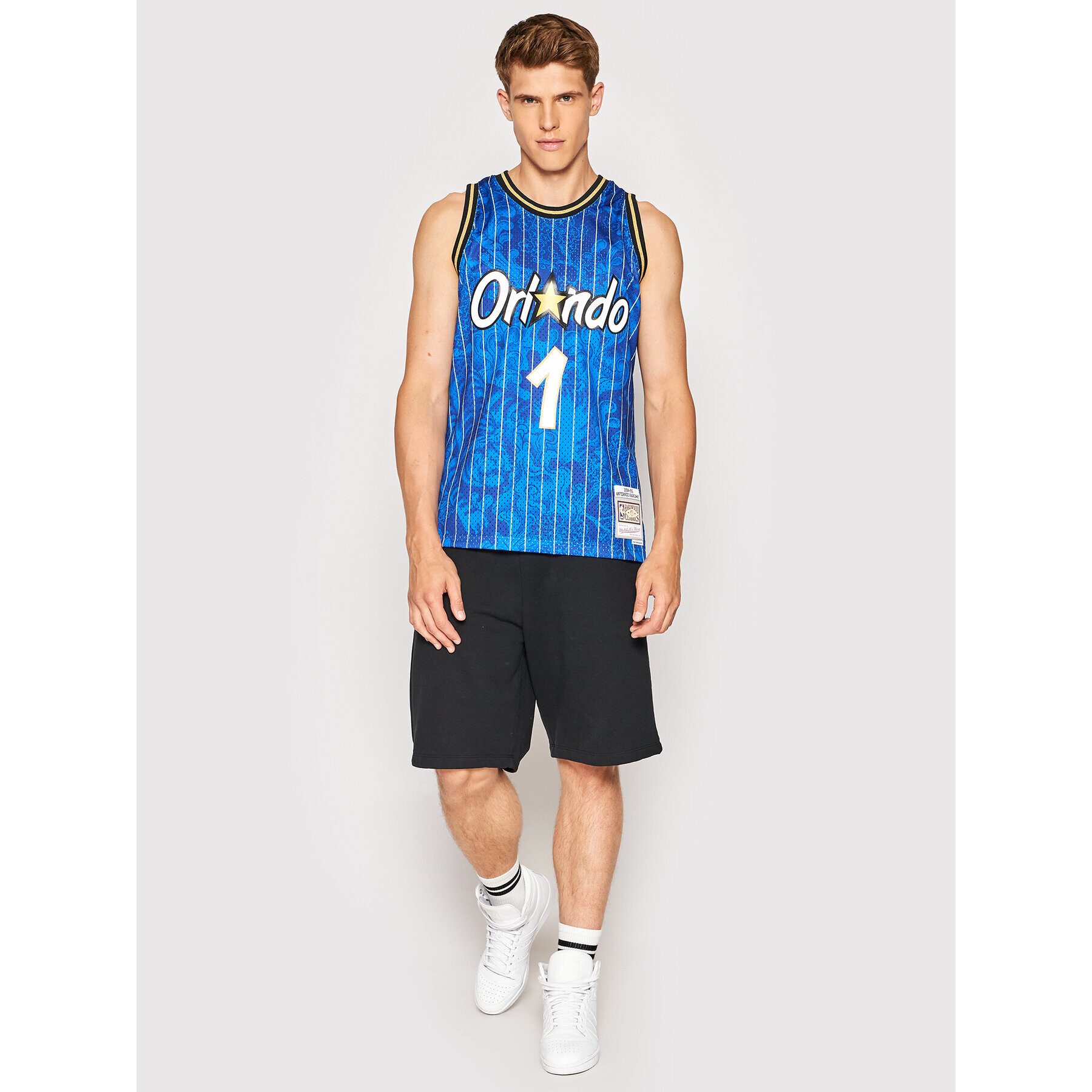 Mitchell & Ness Мъжки топ TFSM1248 Син Regular Fit - Pepit.bg
