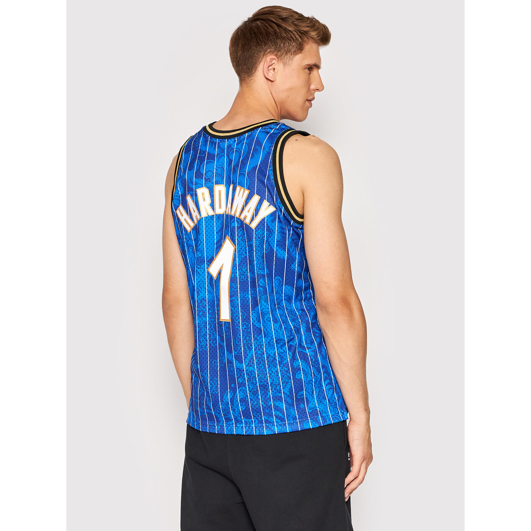 Mitchell & Ness Мъжки топ TFSM1248 Син Regular Fit - Pepit.bg
