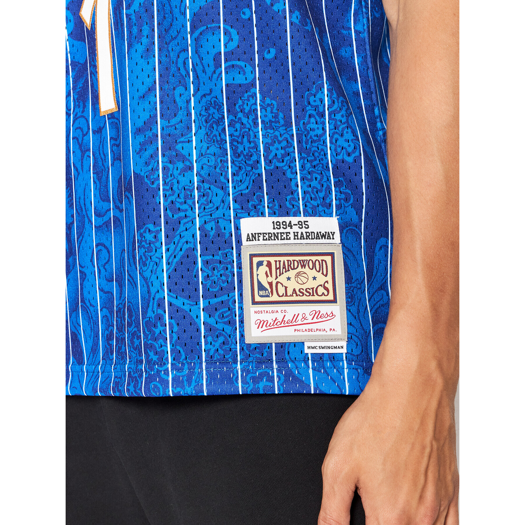 Mitchell & Ness Мъжки топ TFSM1248 Син Regular Fit - Pepit.bg