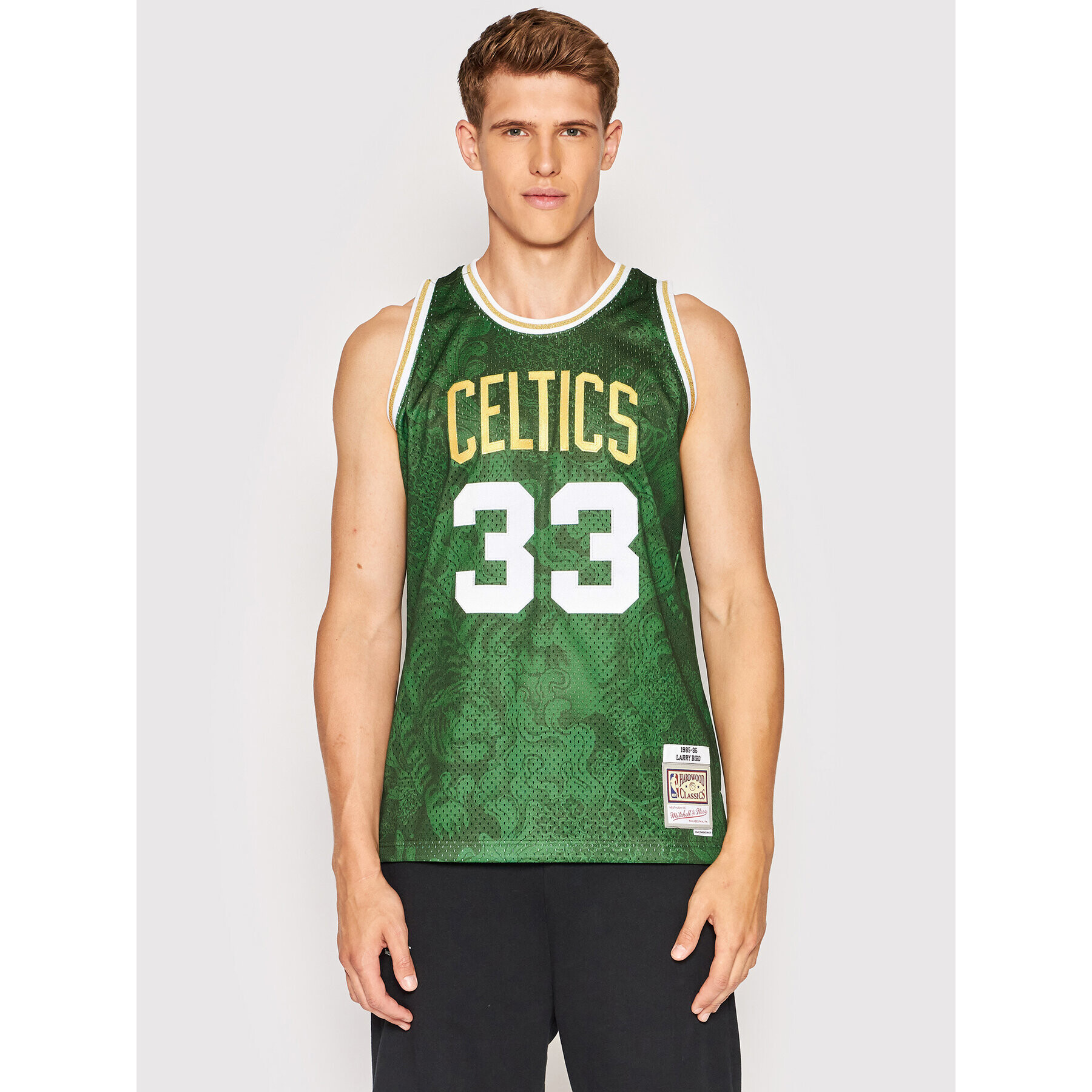 Mitchell & Ness Мъжки топ TFSM1248 Зелен Regular Fit - Pepit.bg