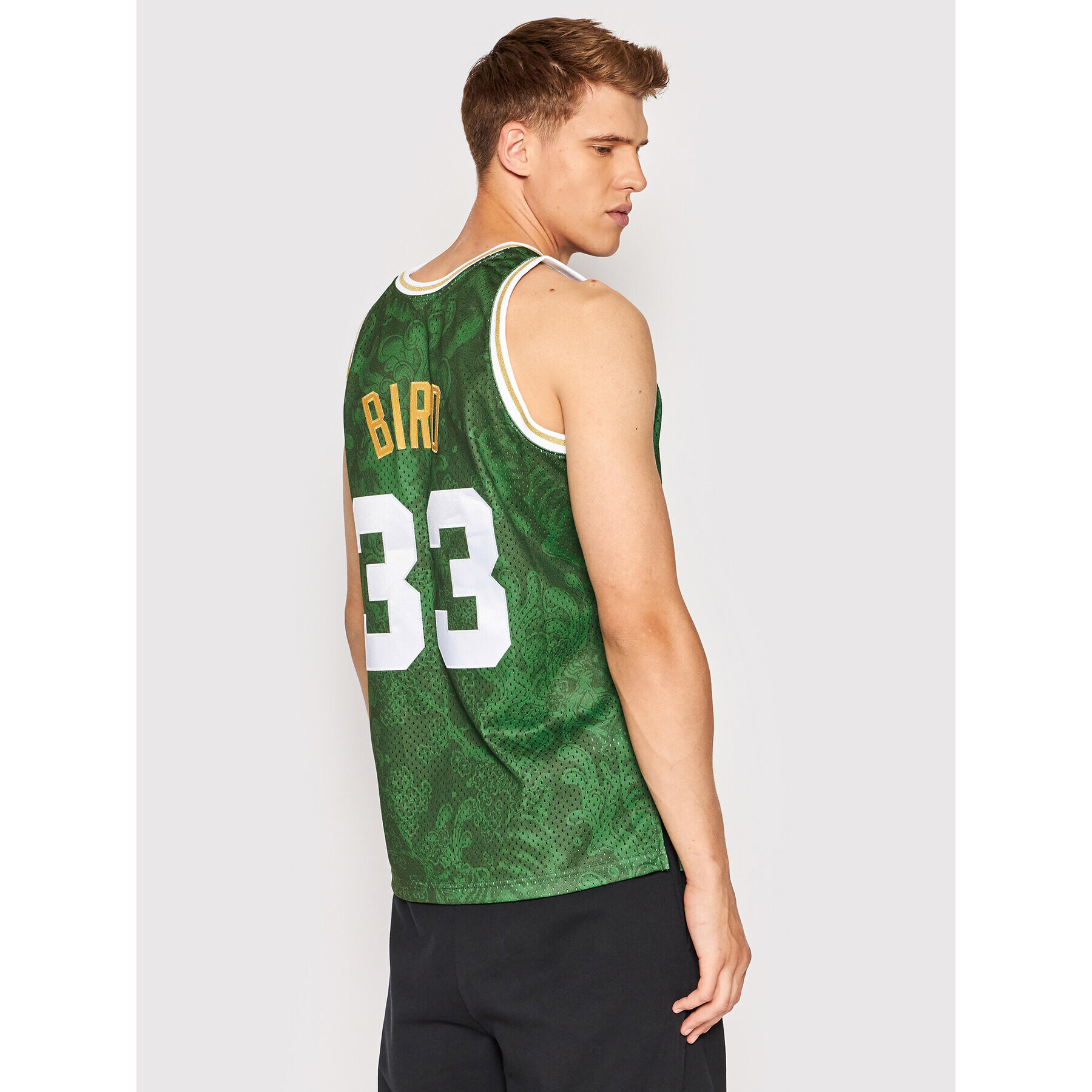 Mitchell & Ness Мъжки топ TFSM1248 Зелен Regular Fit - Pepit.bg