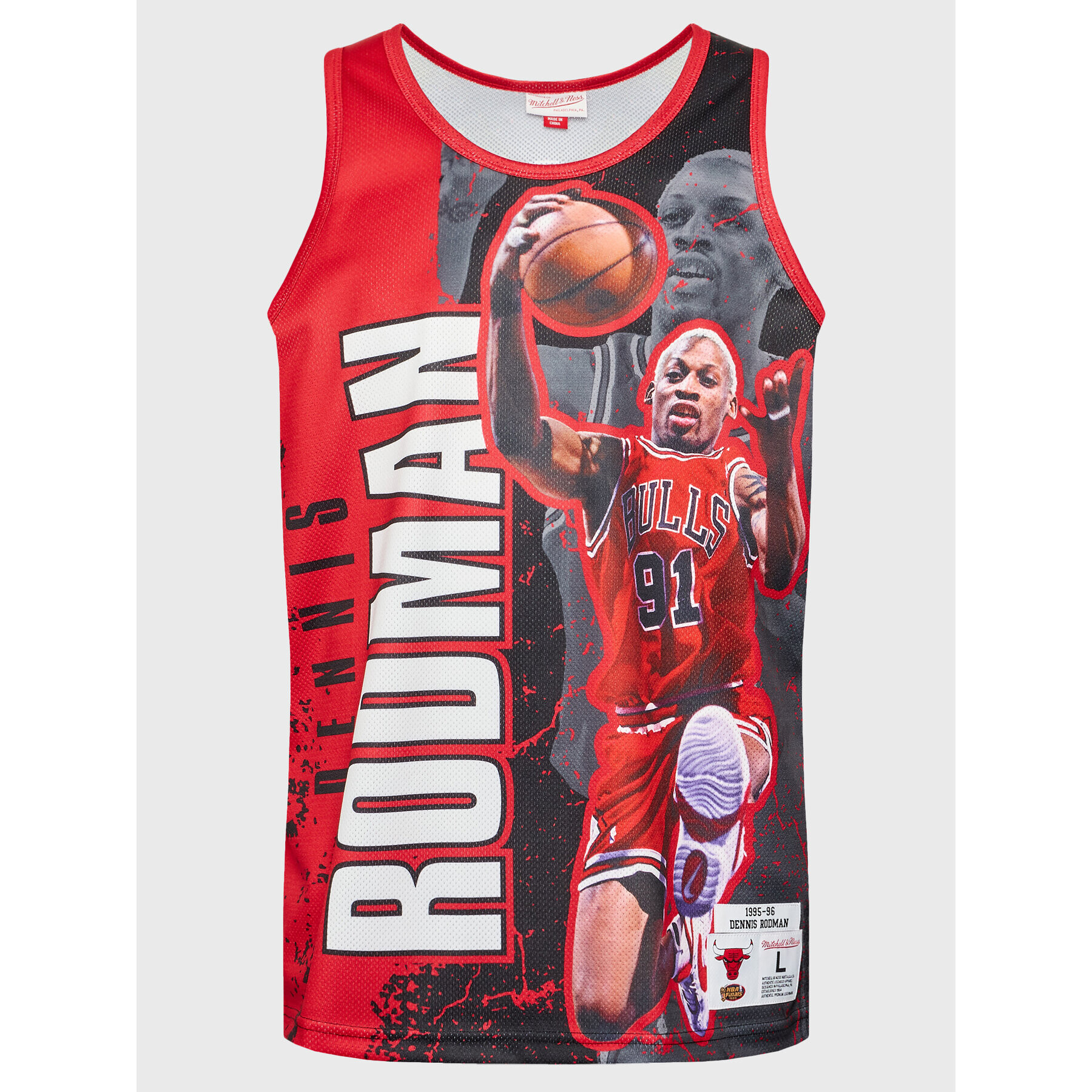 Mitchell & Ness Мъжки топ TNMK501 Черен Regular Fit - Pepit.bg