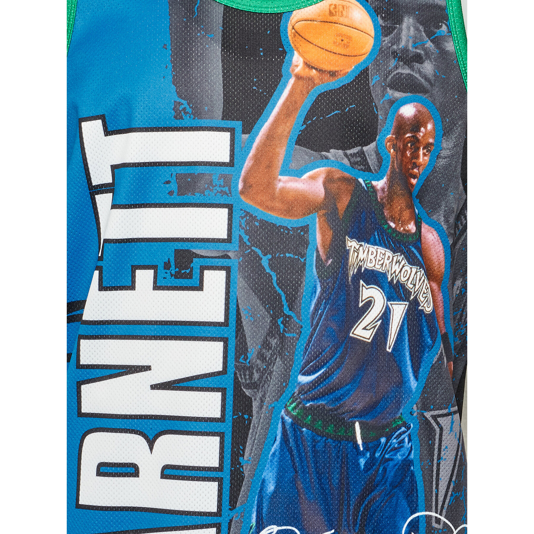 Mitchell & Ness Мъжки топ TNMK5010 Син Regular Fit - Pepit.bg