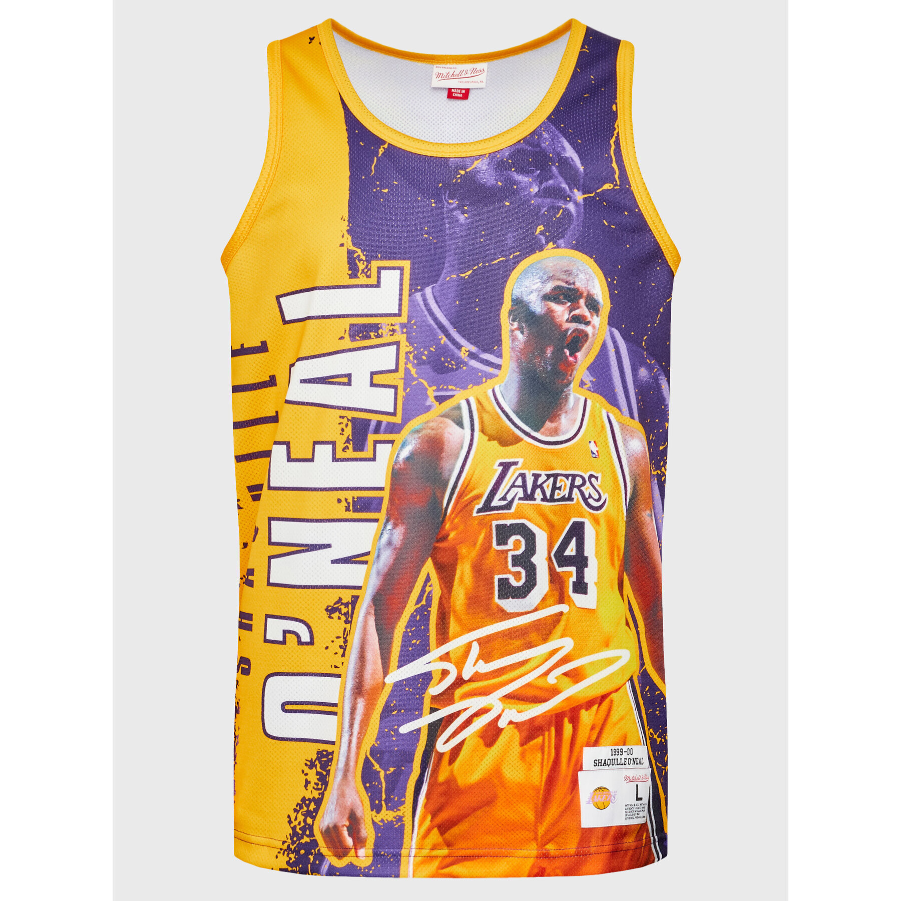Mitchell & Ness Мъжки топ TNMK5010 Виолетов Regular Fit - Pepit.bg