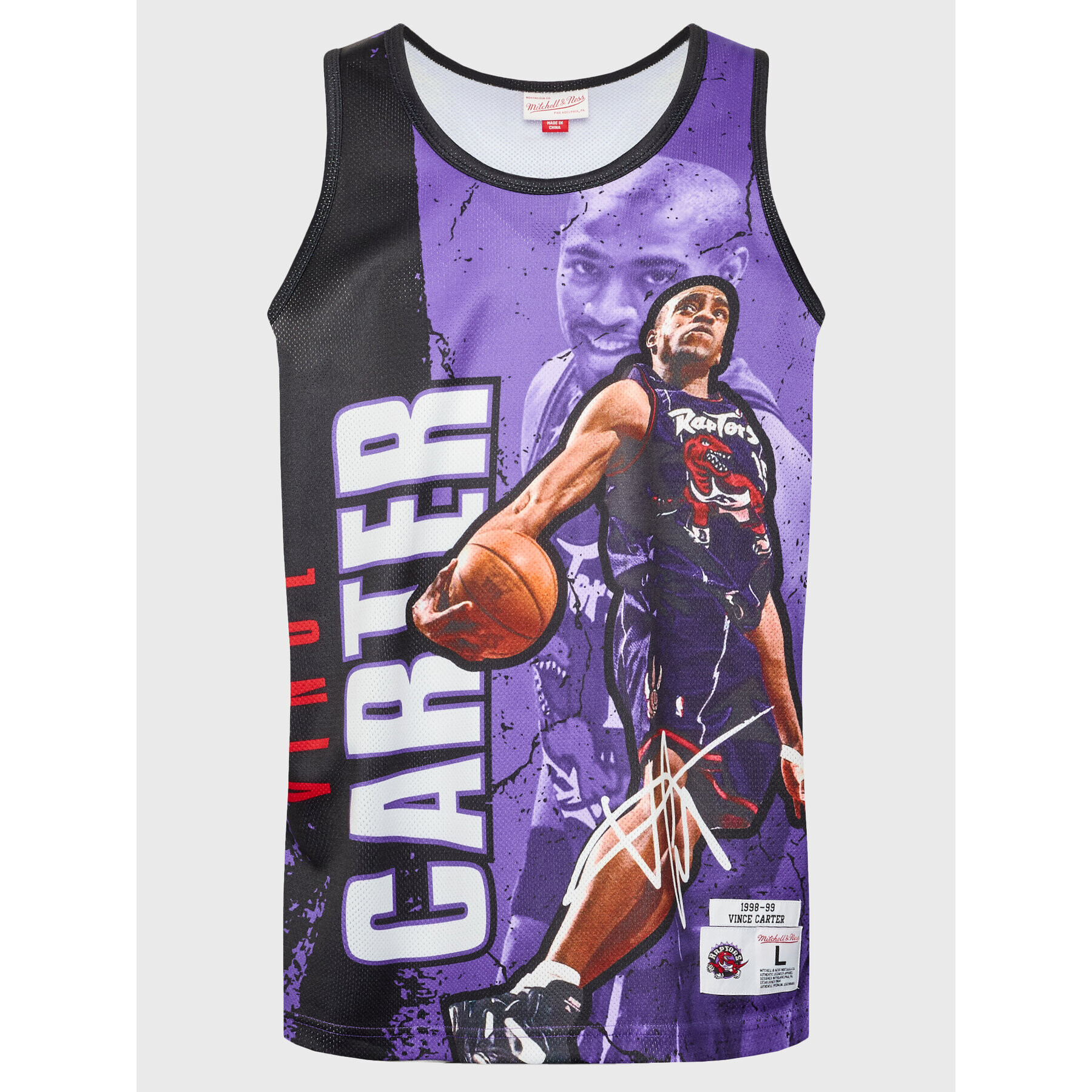 Mitchell & Ness Мъжки топ TNMK5010 Виолетов Regular Fit - Pepit.bg