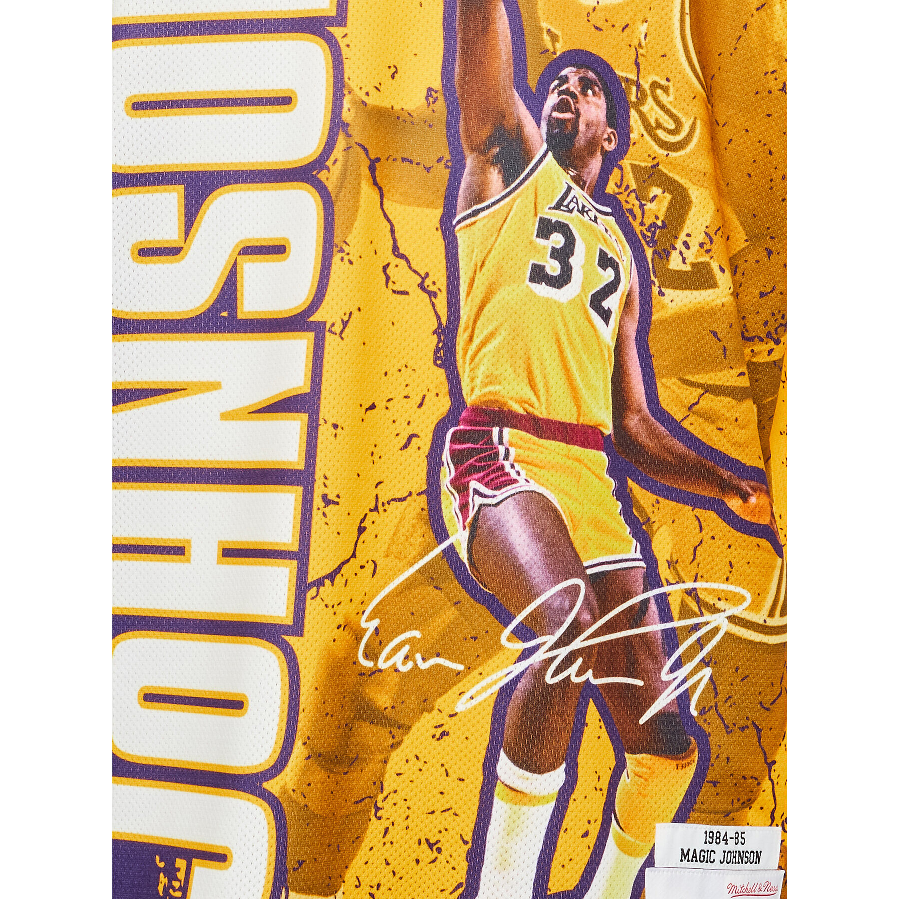 Mitchell & Ness Мъжки топ TNMK5010 Жълт Regular Fit - Pepit.bg