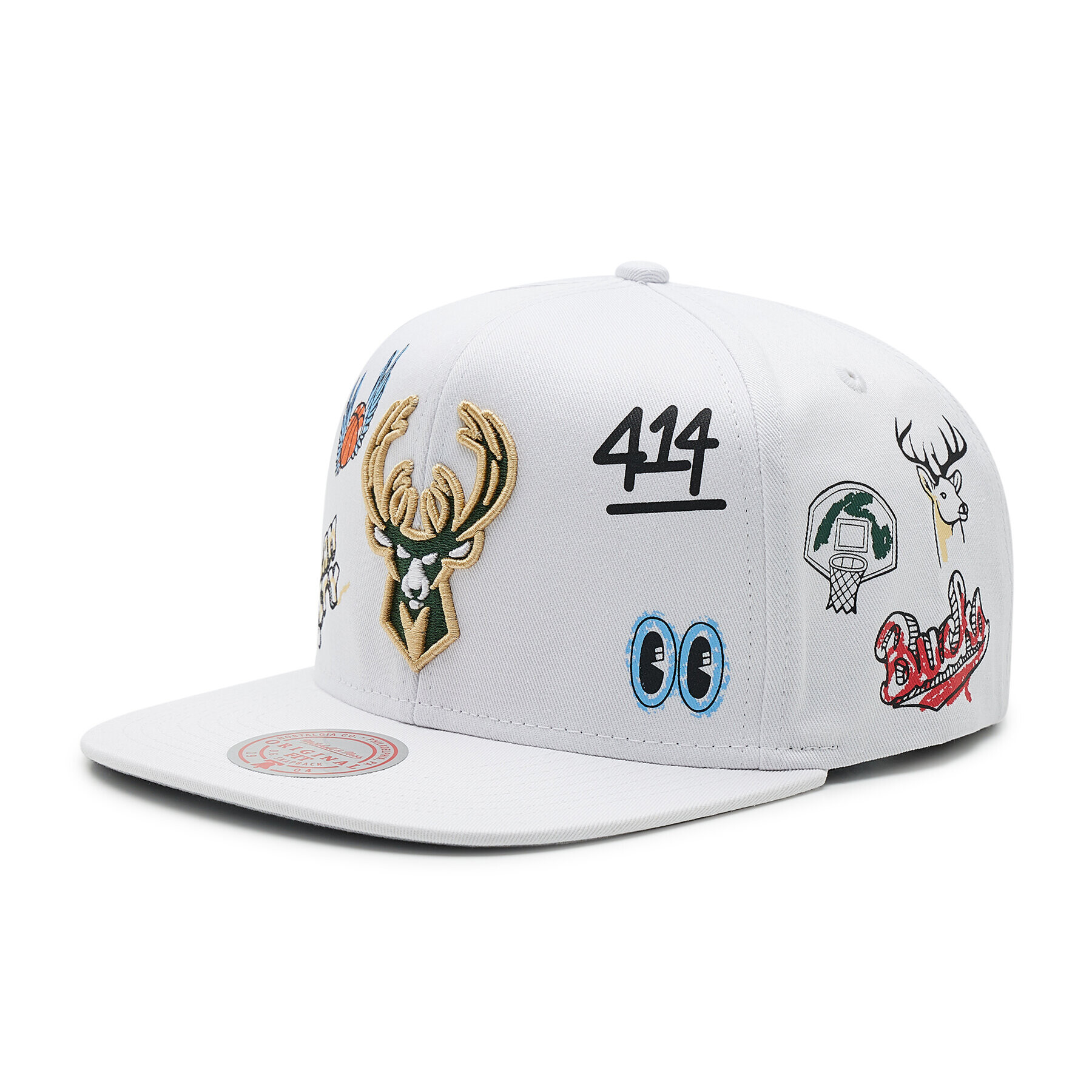 Mitchell & Ness Шапка с козирка HHSS3479 Бял - Pepit.bg