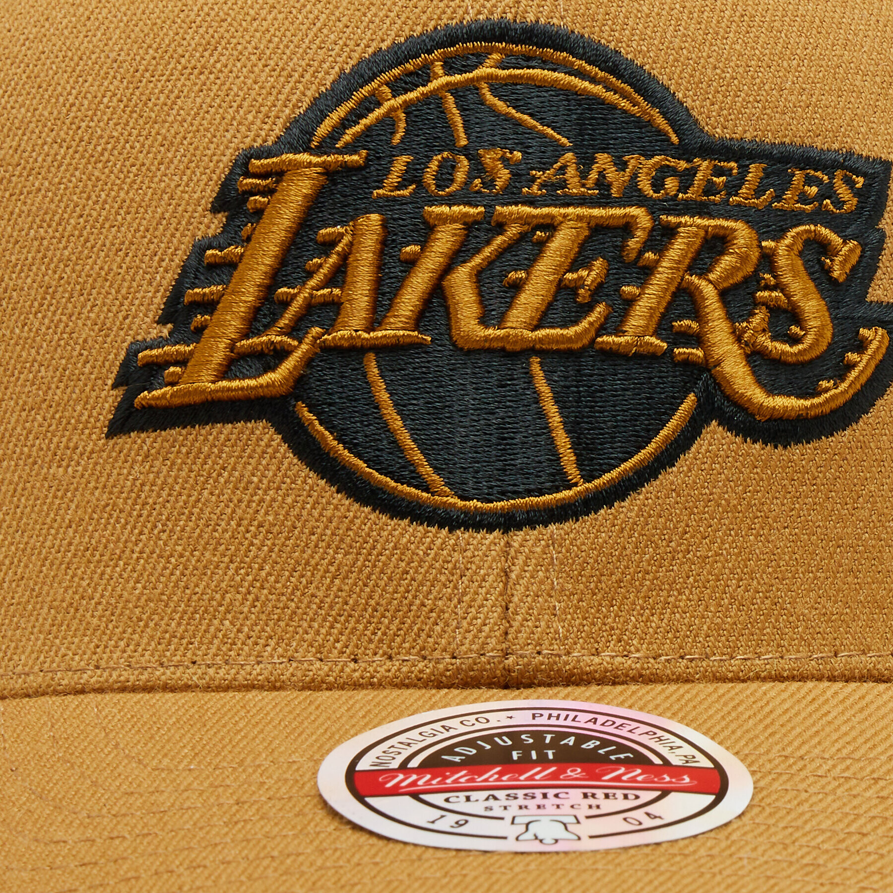 Mitchell & Ness Шапка с козирка Los Angeles Lakers 6HSSINTL980 Бежов - Pepit.bg