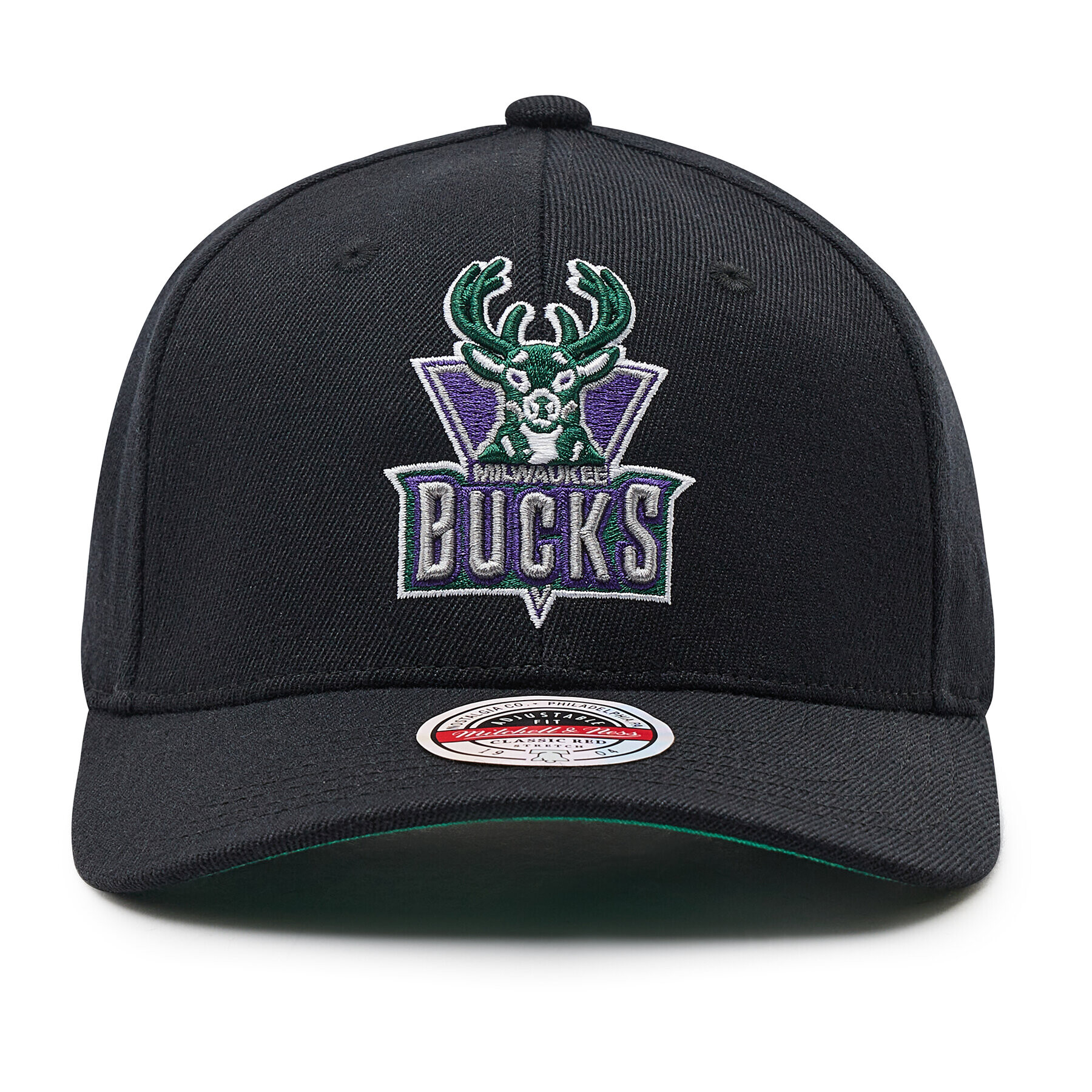 Mitchell & Ness Шапка с козирка Milwaukee Bucks HHSSINTL102 Черен - Pepit.bg