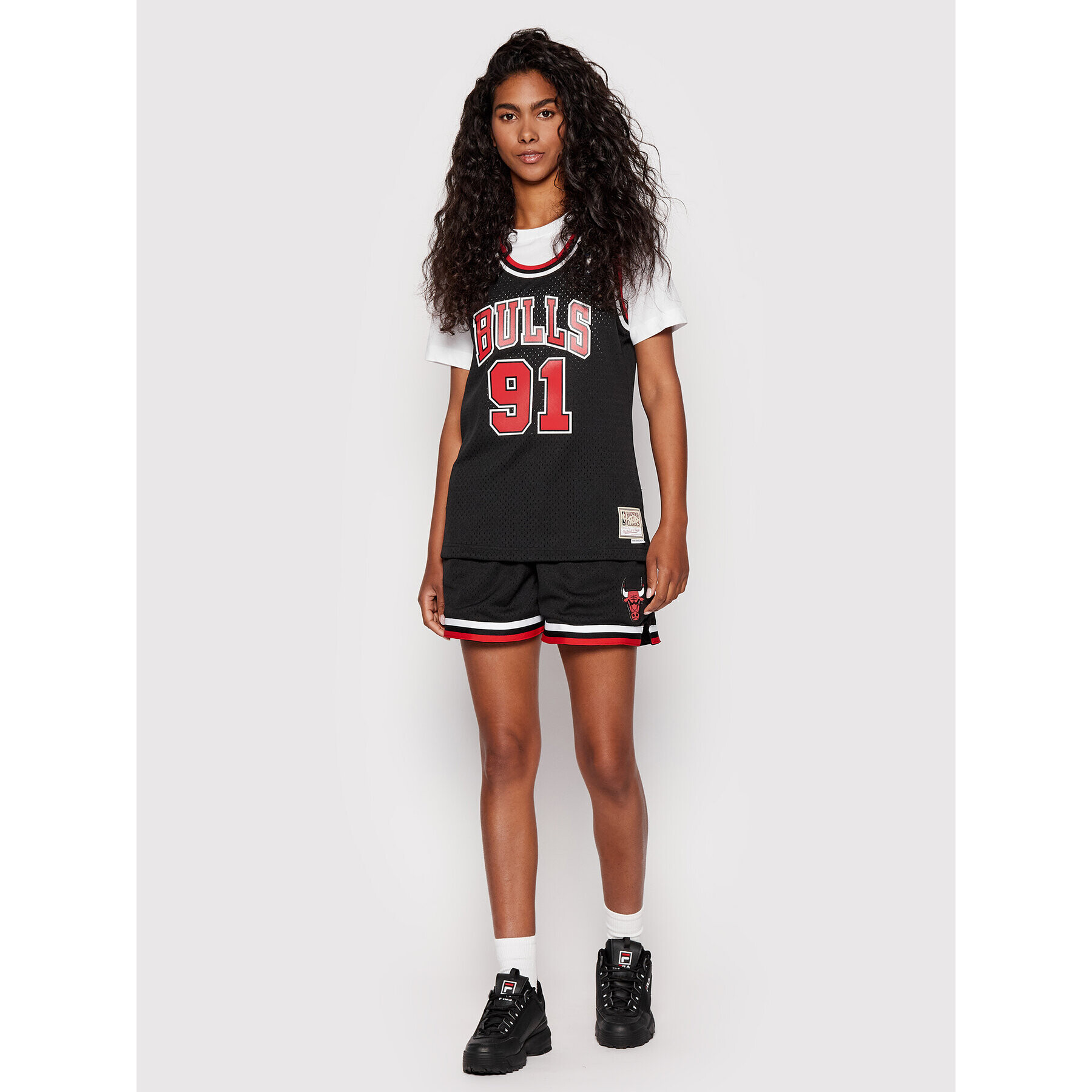 Mitchell & Ness Спортни шорти SHOREL18067 Черен Regular Fit - Pepit.bg