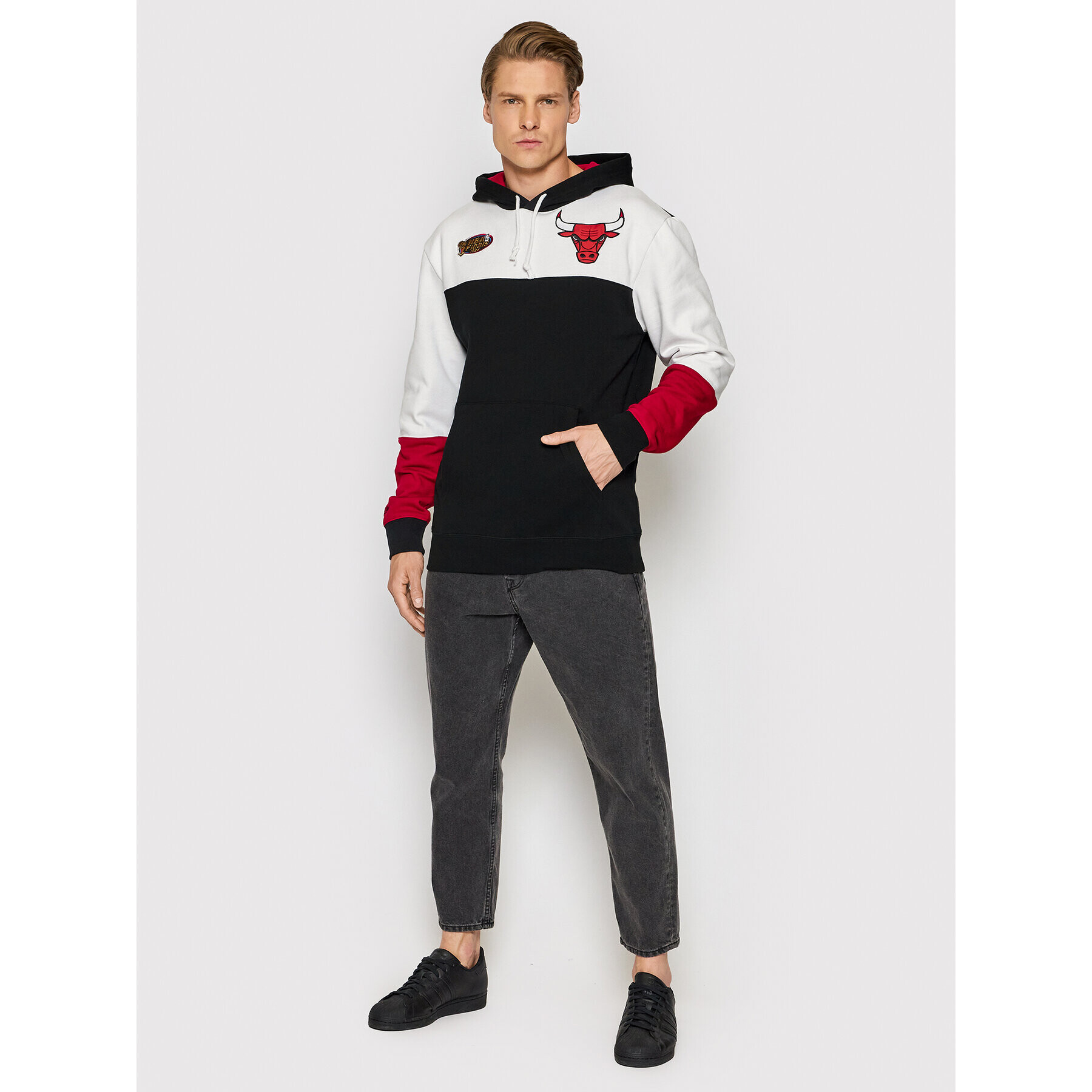 Mitchell & Ness Суитшърт FPHD1217 Черен Regular Fit - Pepit.bg