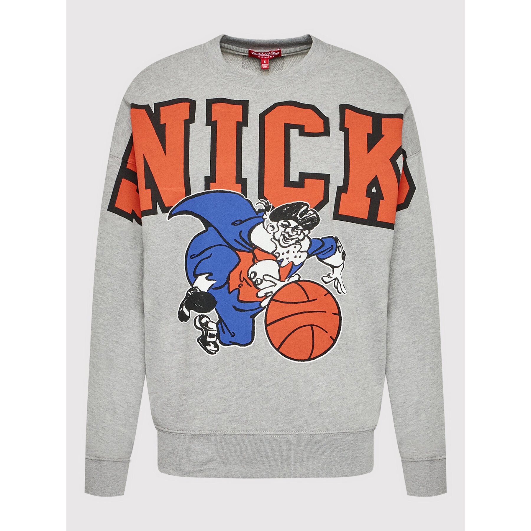 Mitchell & Ness Суитшърт NYKYYPPPGYHT Сив Relaxed Fit - Pepit.bg