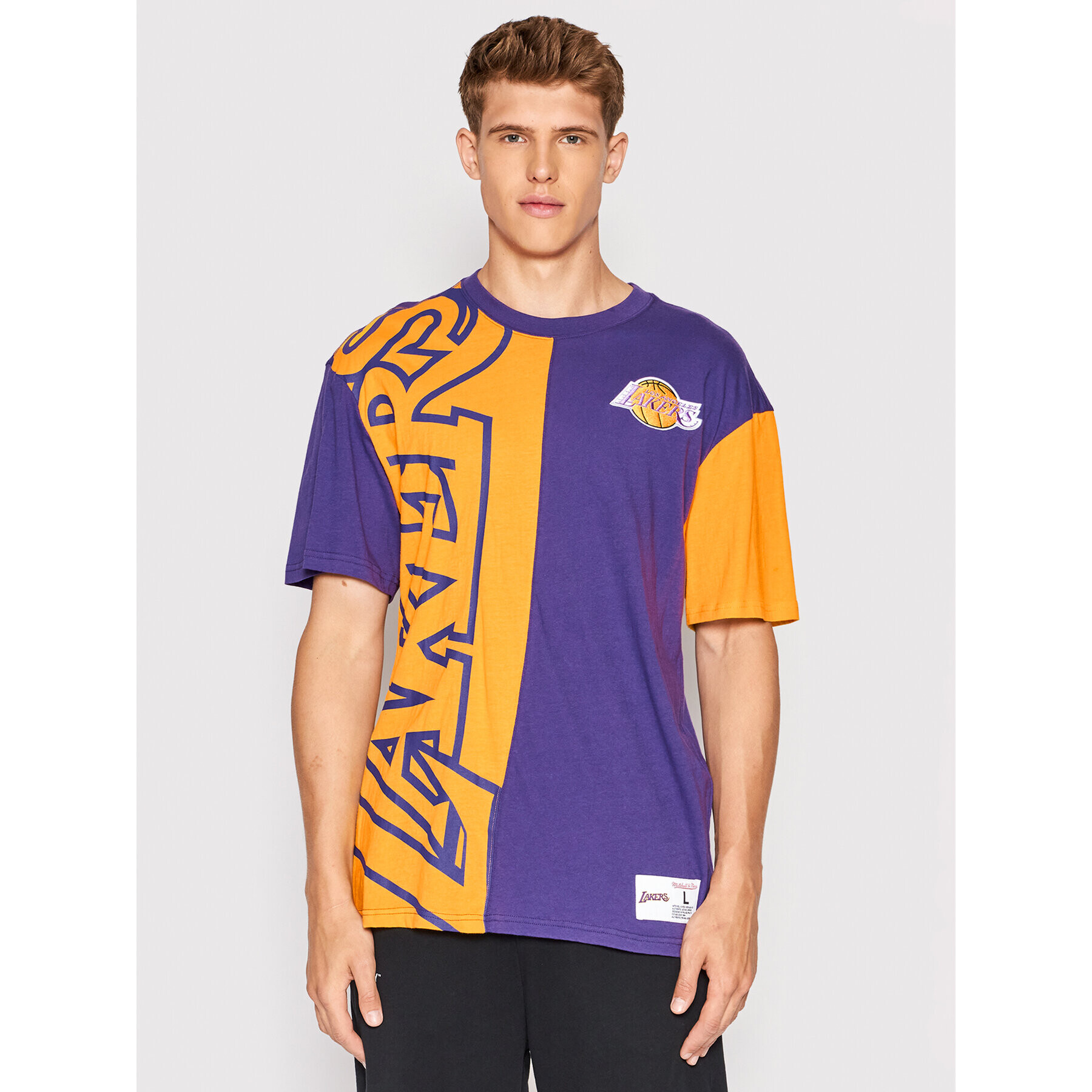 Mitchell & Ness Тишърт TCRW1226 Виолетов Relaxed Fit - Pepit.bg