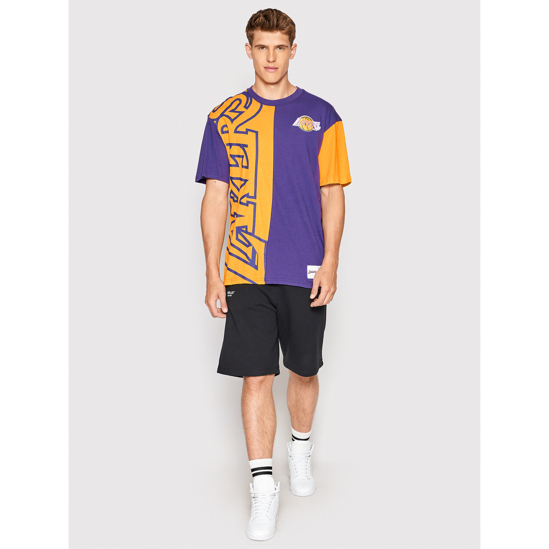 Mitchell & Ness Тишърт TCRW1226 Виолетов Relaxed Fit - Pepit.bg