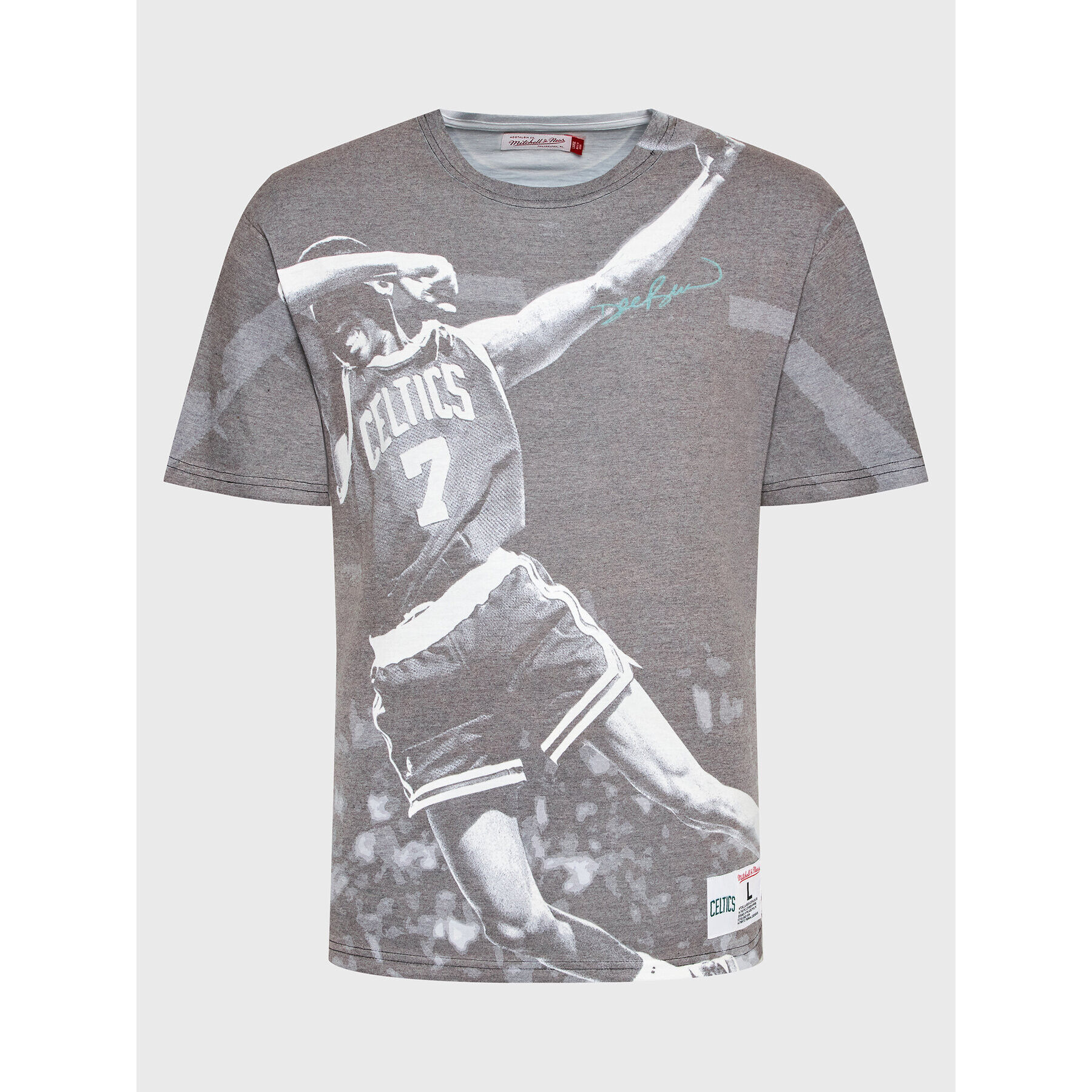 Mitchell & Ness Тишърт TCRW3401 Сив Regular Fit - Pepit.bg