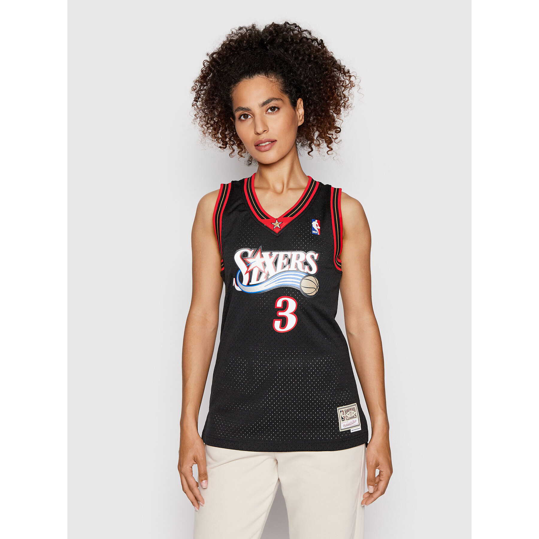 Mitchell & Ness топ NNBJEL18120 Черен Regular Fit - Pepit.bg